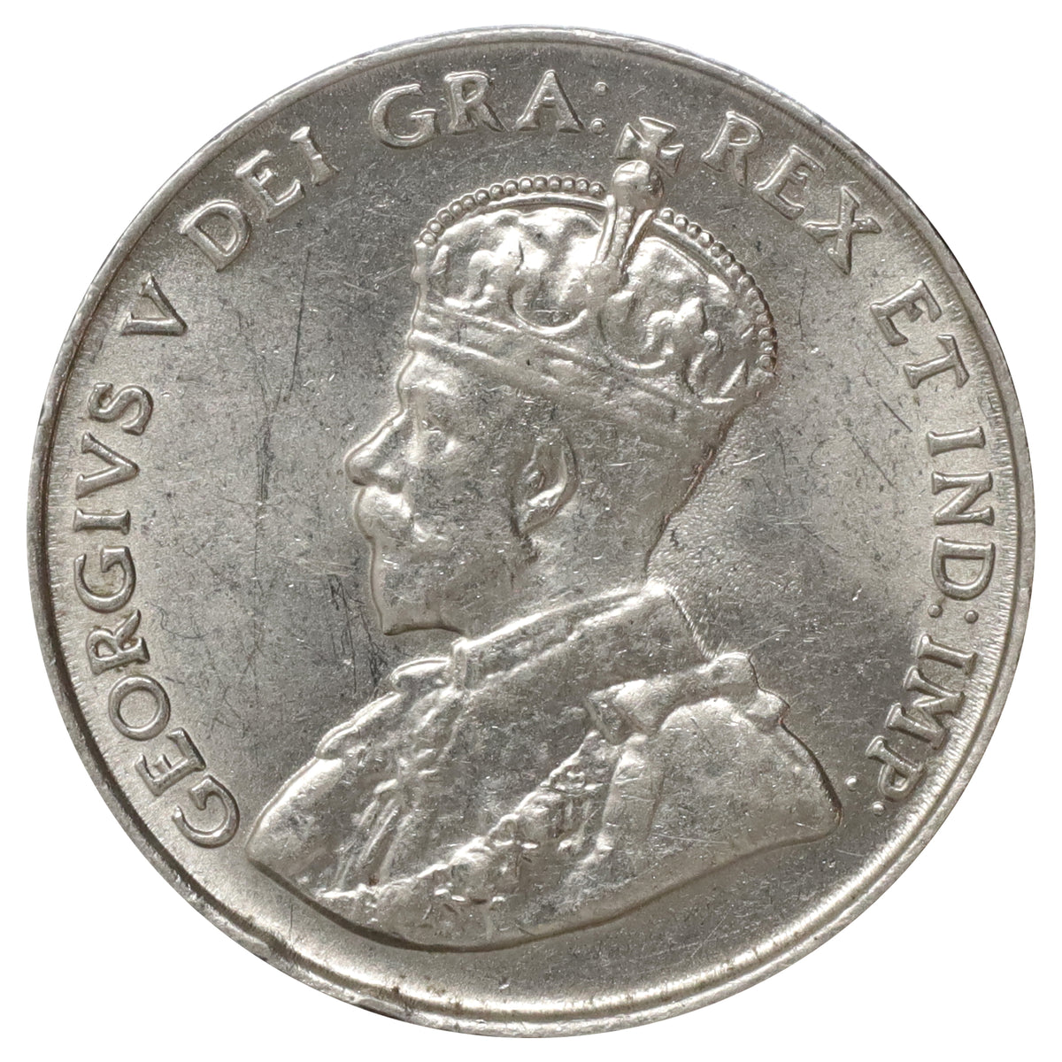 1924 Canada 5-cents AU-UNC (AU55) Scratched, marks, or impaired