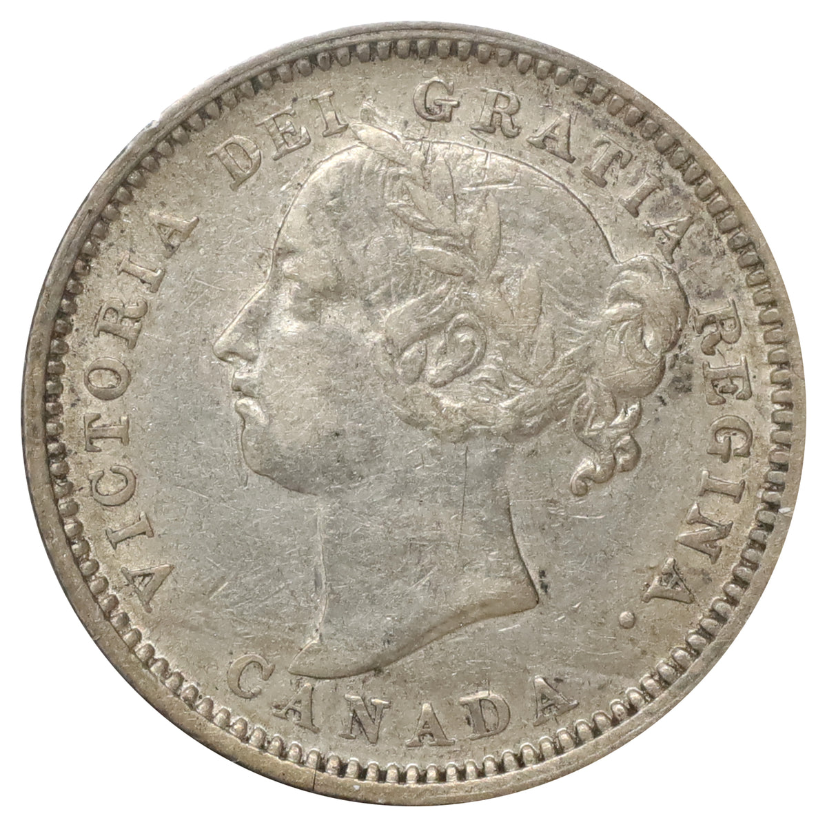 1890H Canada 10-cents VF-EF (VF30) Scratched, marks, or impaired