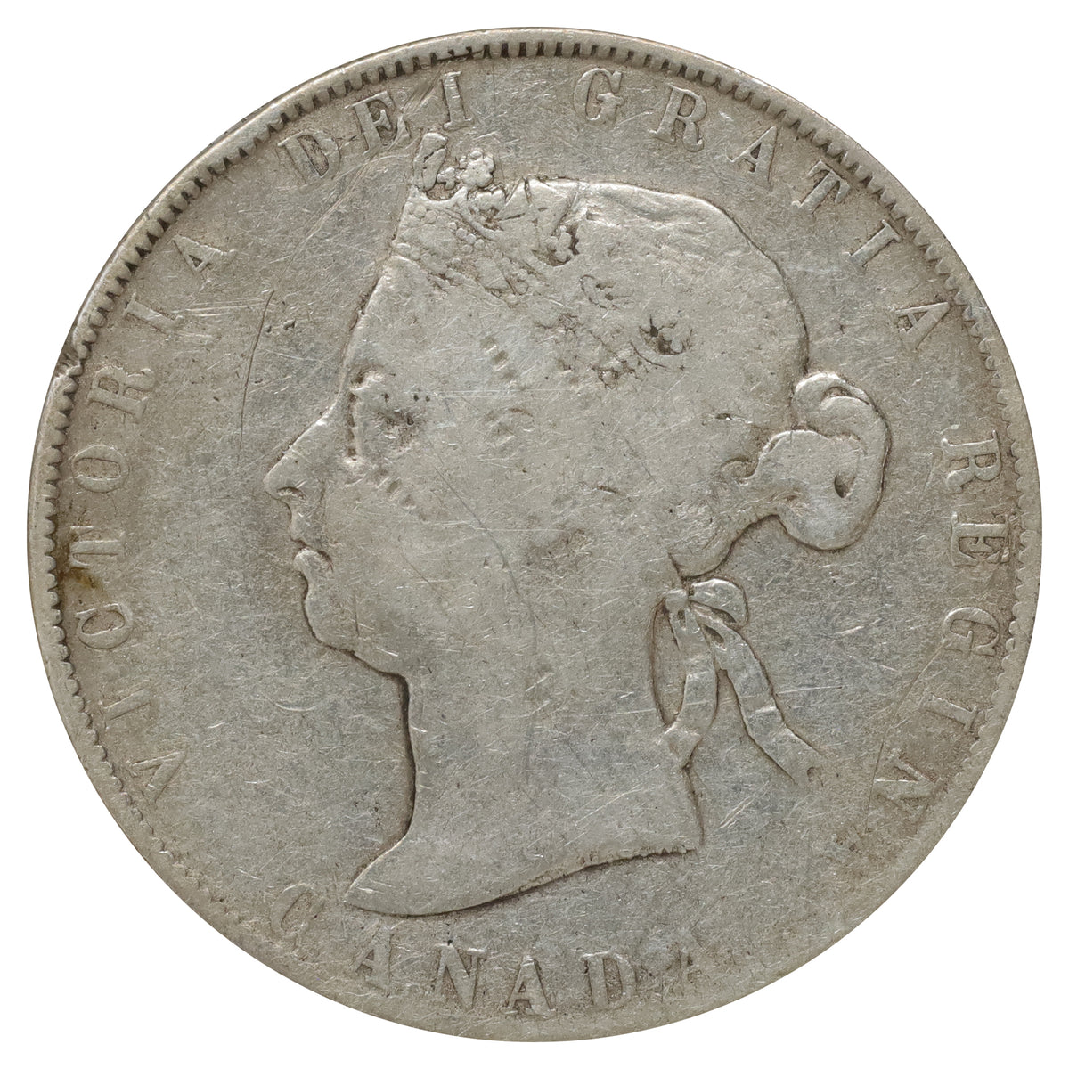 1899 Large 1st 9 Canada 50-cents Very Good (VG8) Scratched, marks, or impaired