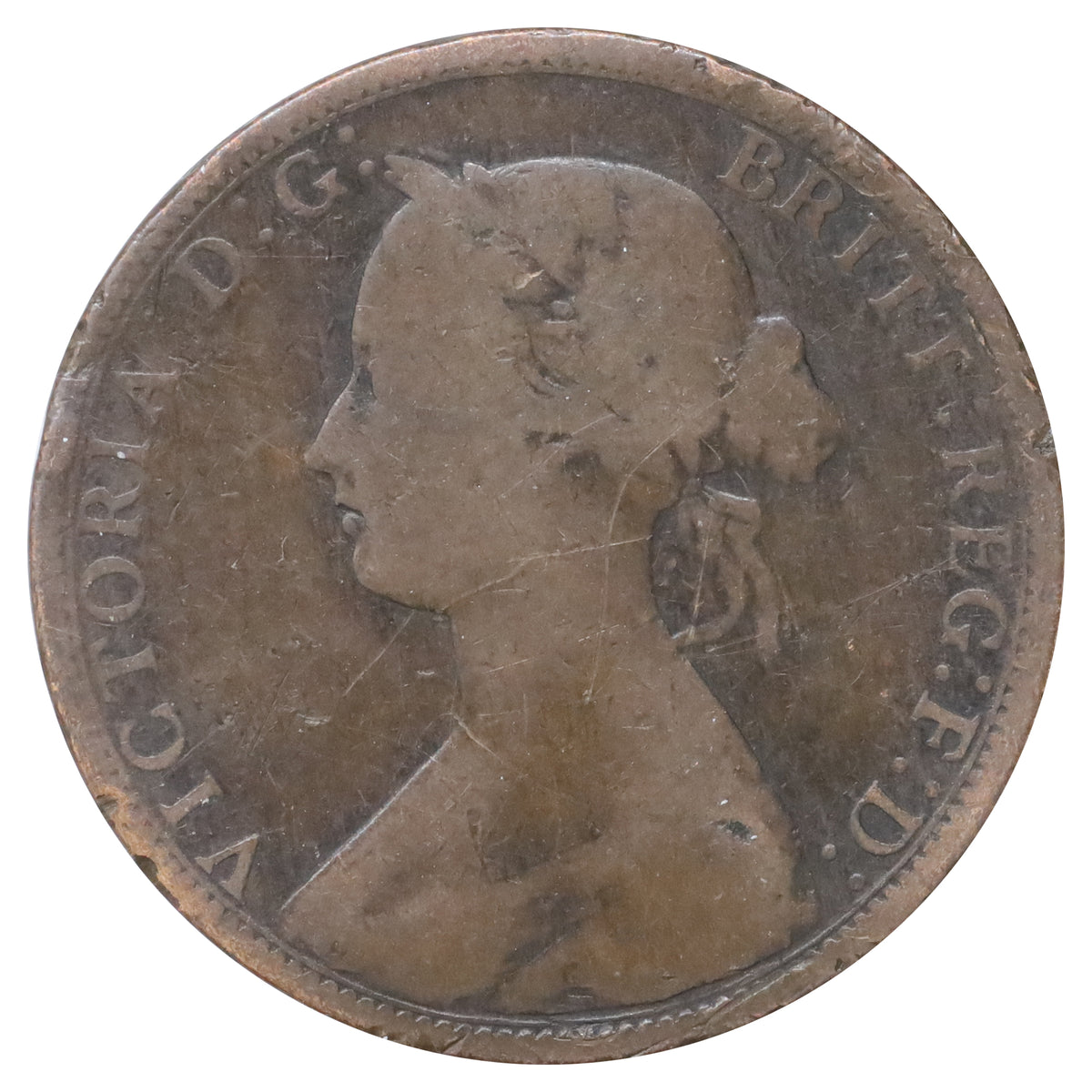 1862 Nova Scotia 1-cent Good (G4) Scratched, marks, or impaired