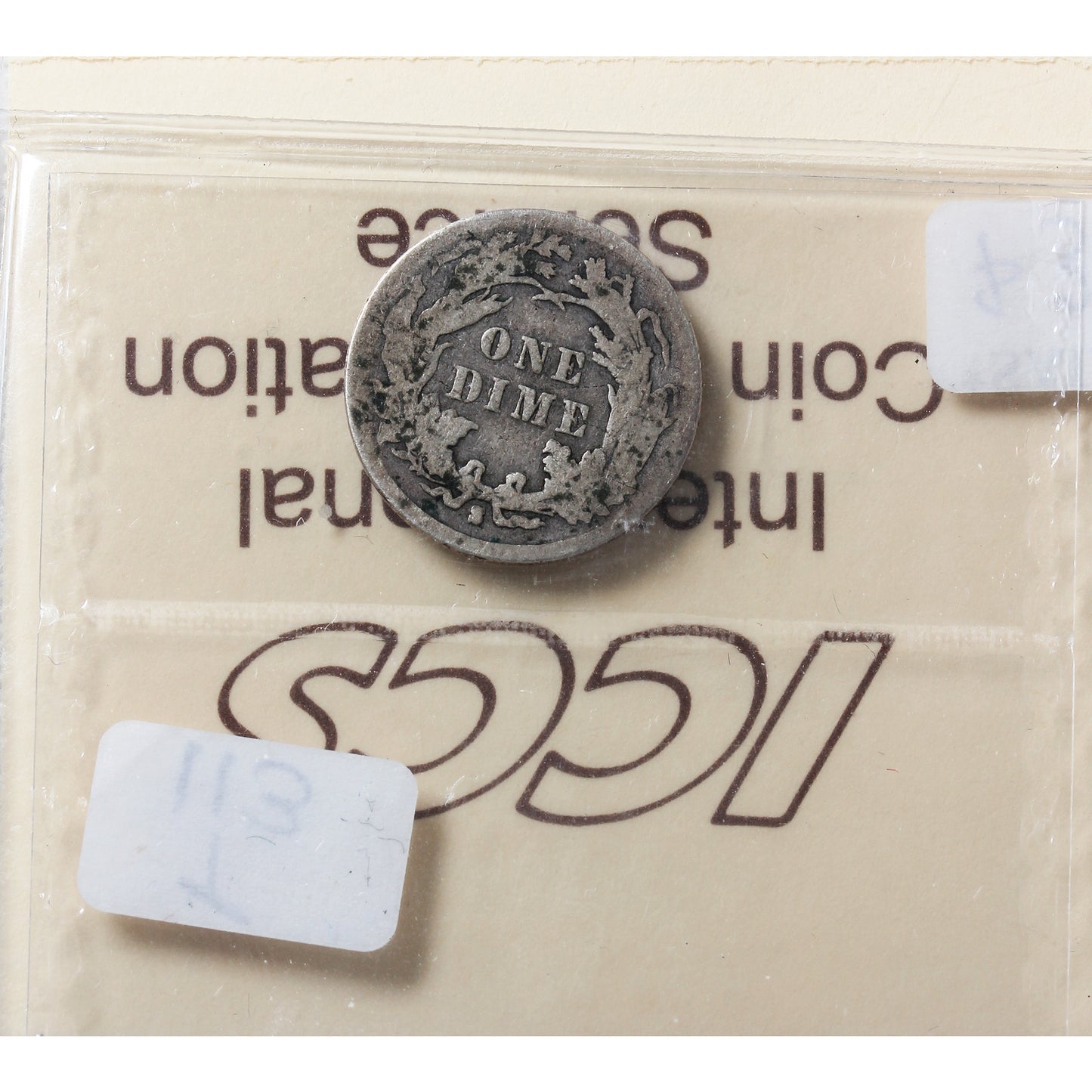 1890s USA Dime ICCS Cert. VG8