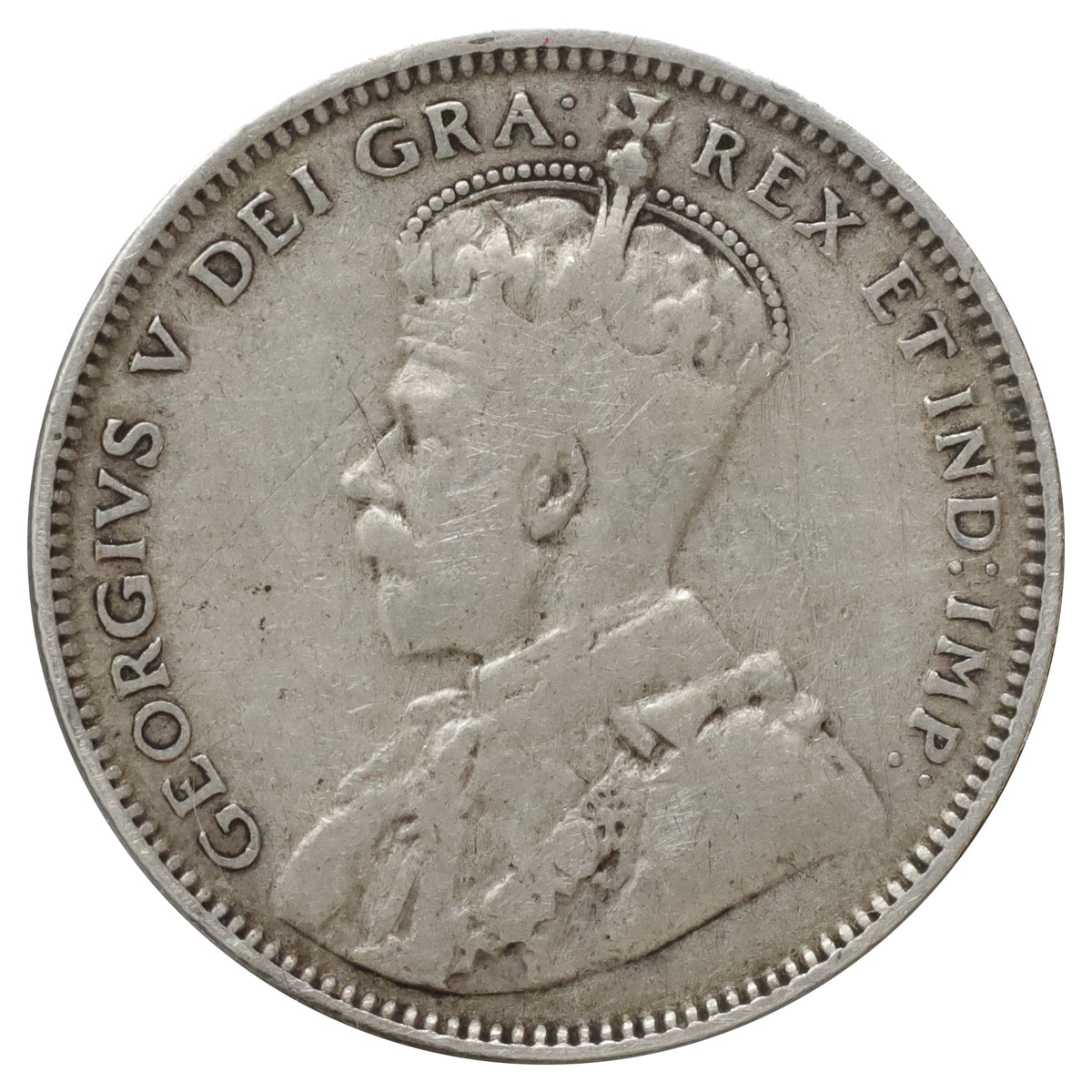 1912 Newfoundland 20-cents Very Good (VG8) Scratched, marks, or impaired