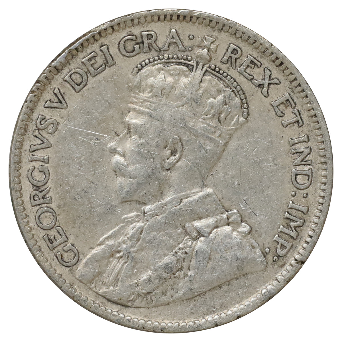 1919C Newfoundland 25-cents F-VF (F15) Scratched, marks, or impaired