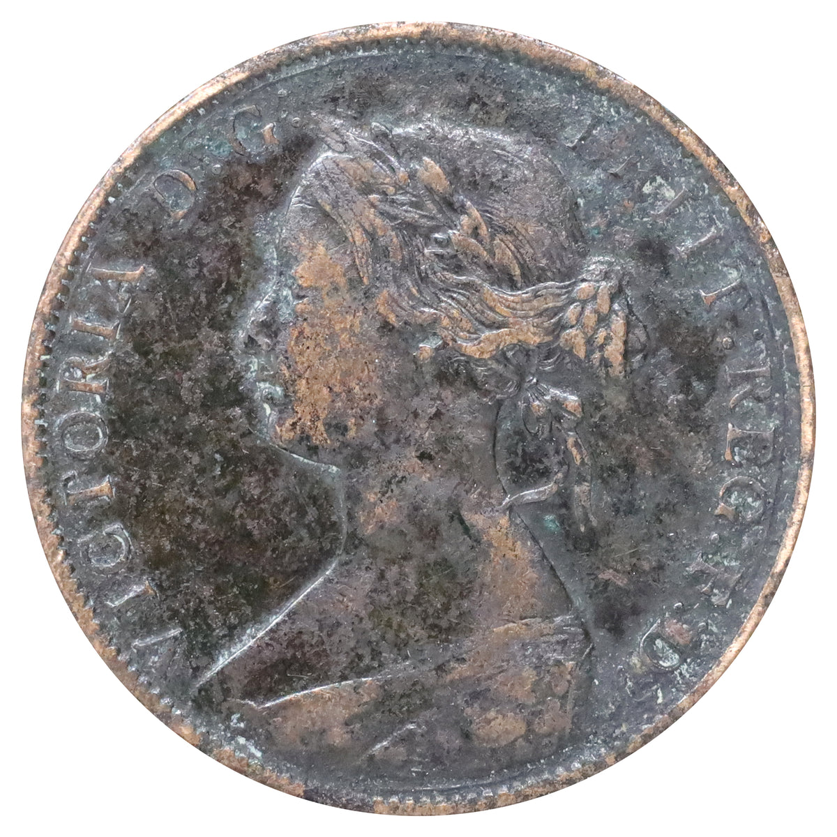1864 Short 6 New Brunswick 1-cent VF-EF (VF30) Scratched, marks, or impaired