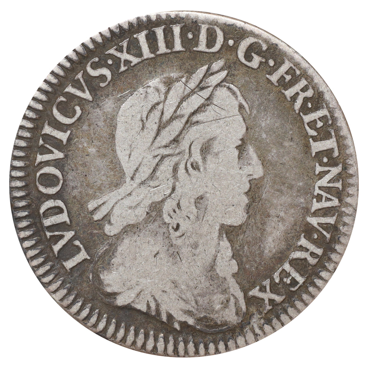 France 1643 Rose Louis XIII 1/2 Ecu (DOD)
