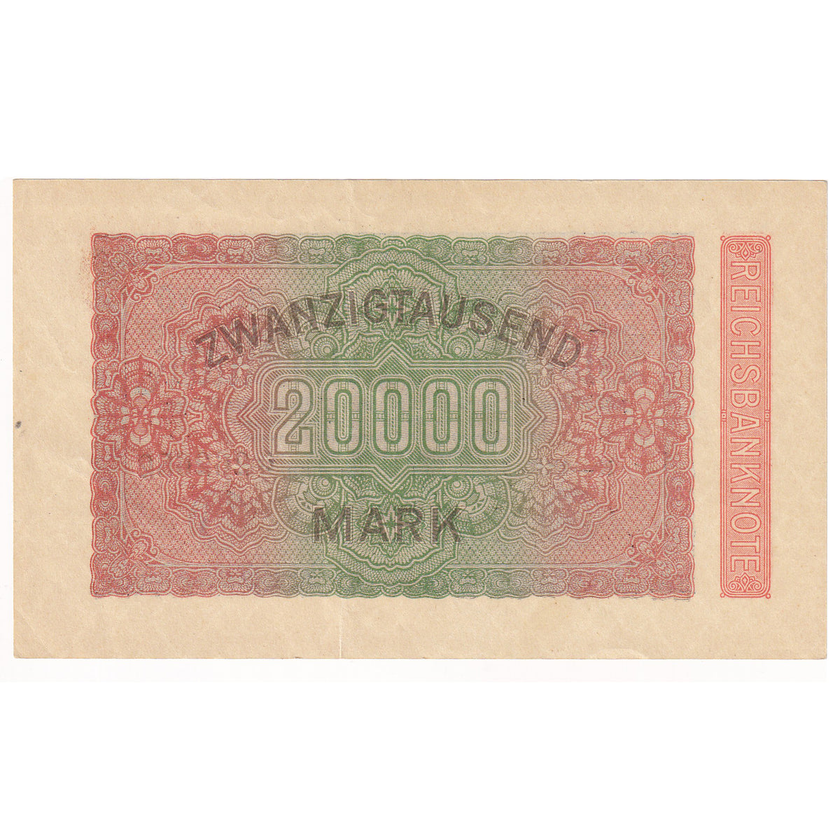Germany 1923 20,000 Mark Note, Pick #85 (DOP)
