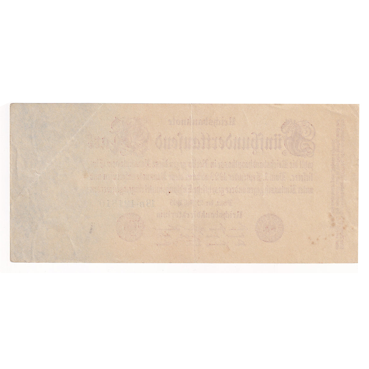 Germany 1923 500,000 Mark Note, Pick #92 (DOP)