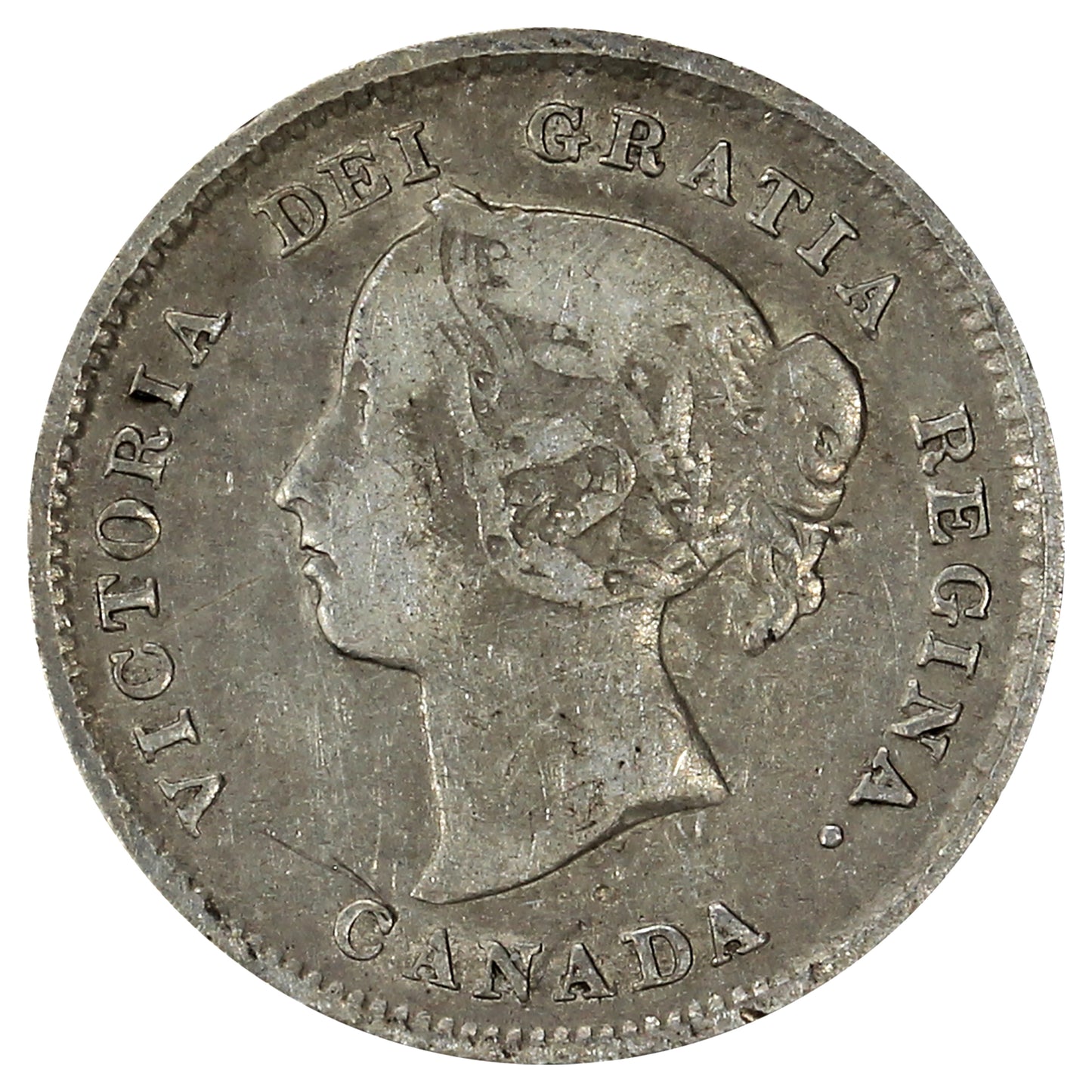 1889 Canada 5-cents F-VF (F15) Impaired