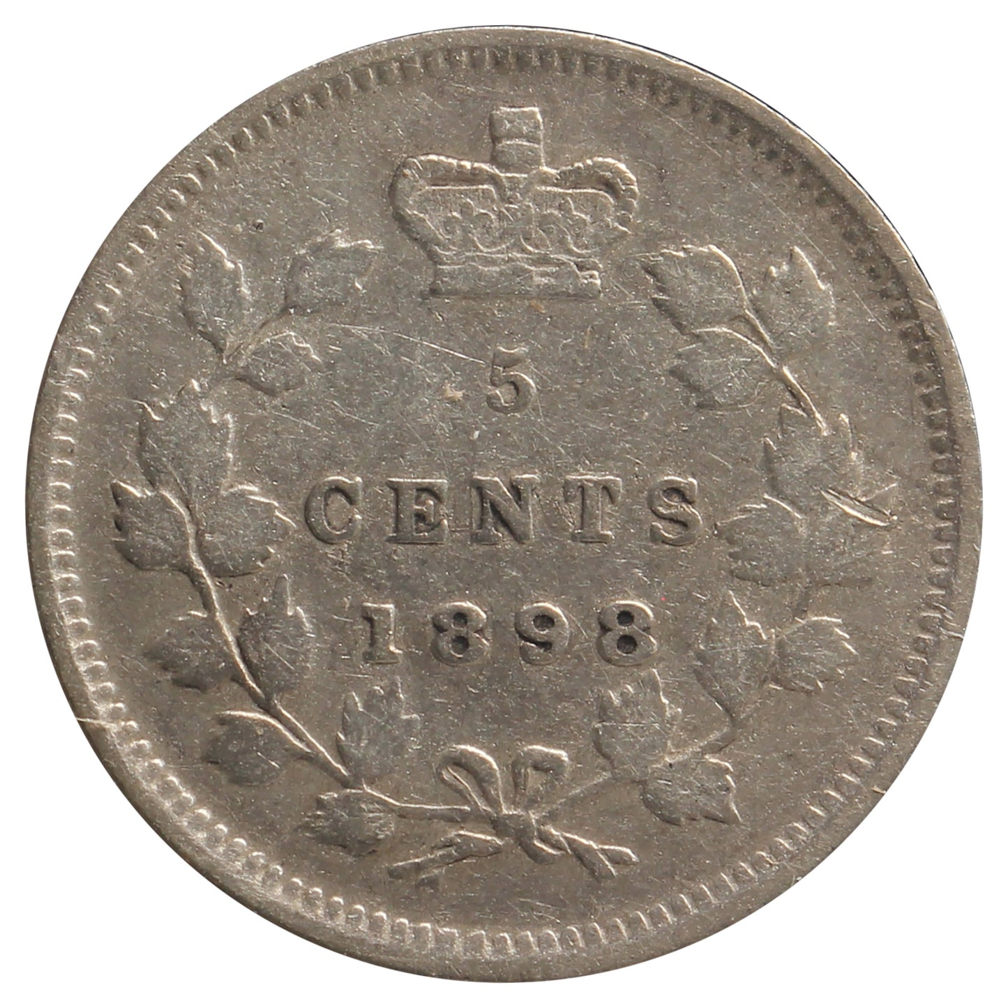 1898 Canada 5-cents Very Fine (VF-20) Scratched