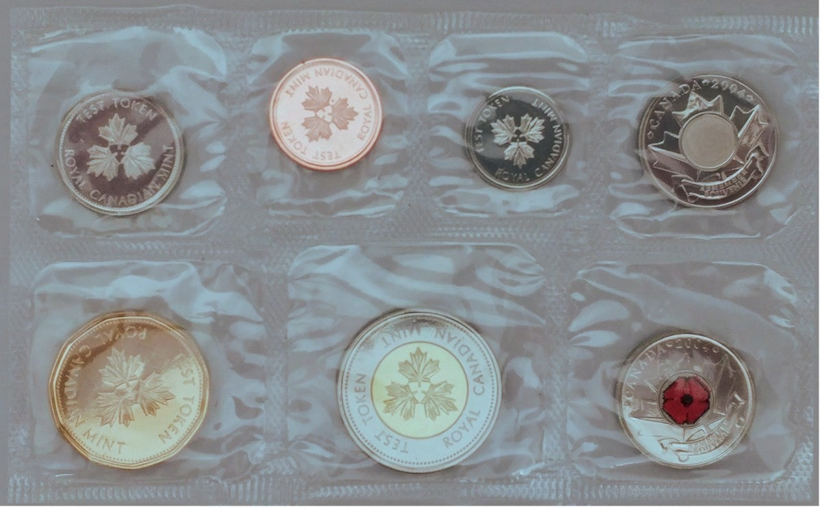 2004 Canada The Poppy Test Token Variety Proof Like Set