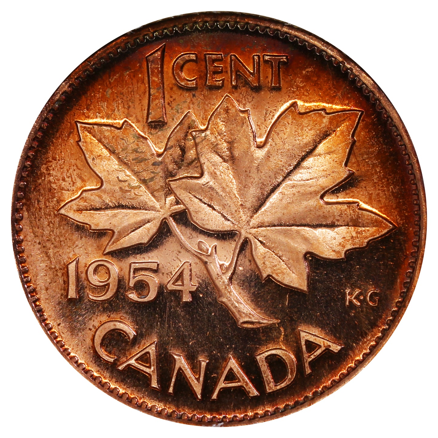 1954 Canada No Shoulder Fold Proof Like Set - Original White Cardboard