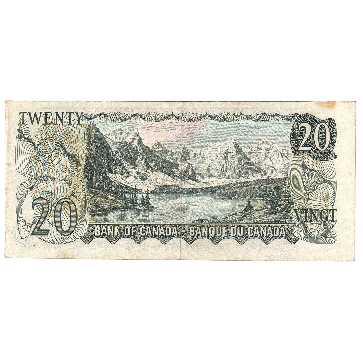 BC-50aA 1969 Canada $20 Beattie-Raminsky, *EA, EF-AU (dam'g, stain)