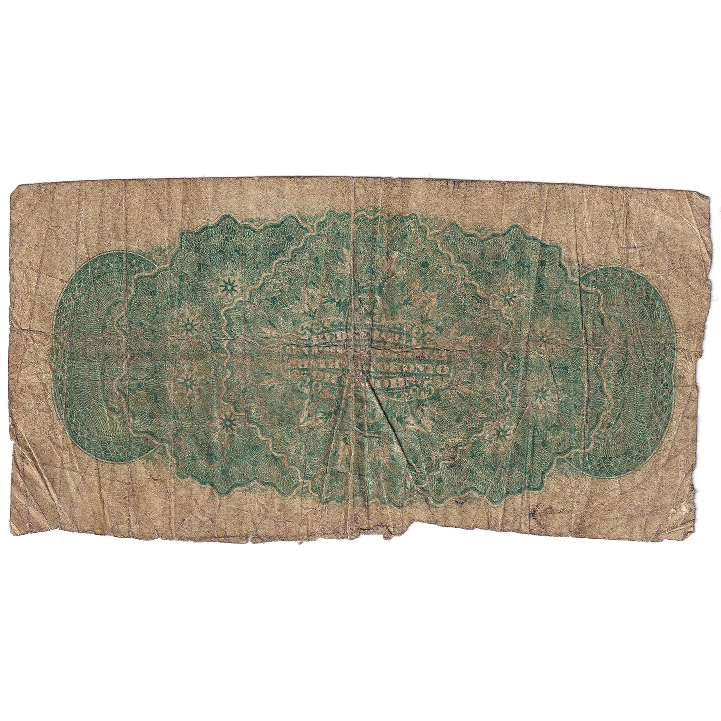 DC-1c 1870 Dominon 25-cent Shinplaster, Dickinson-Harington, Plain Series, F (dam'g)
