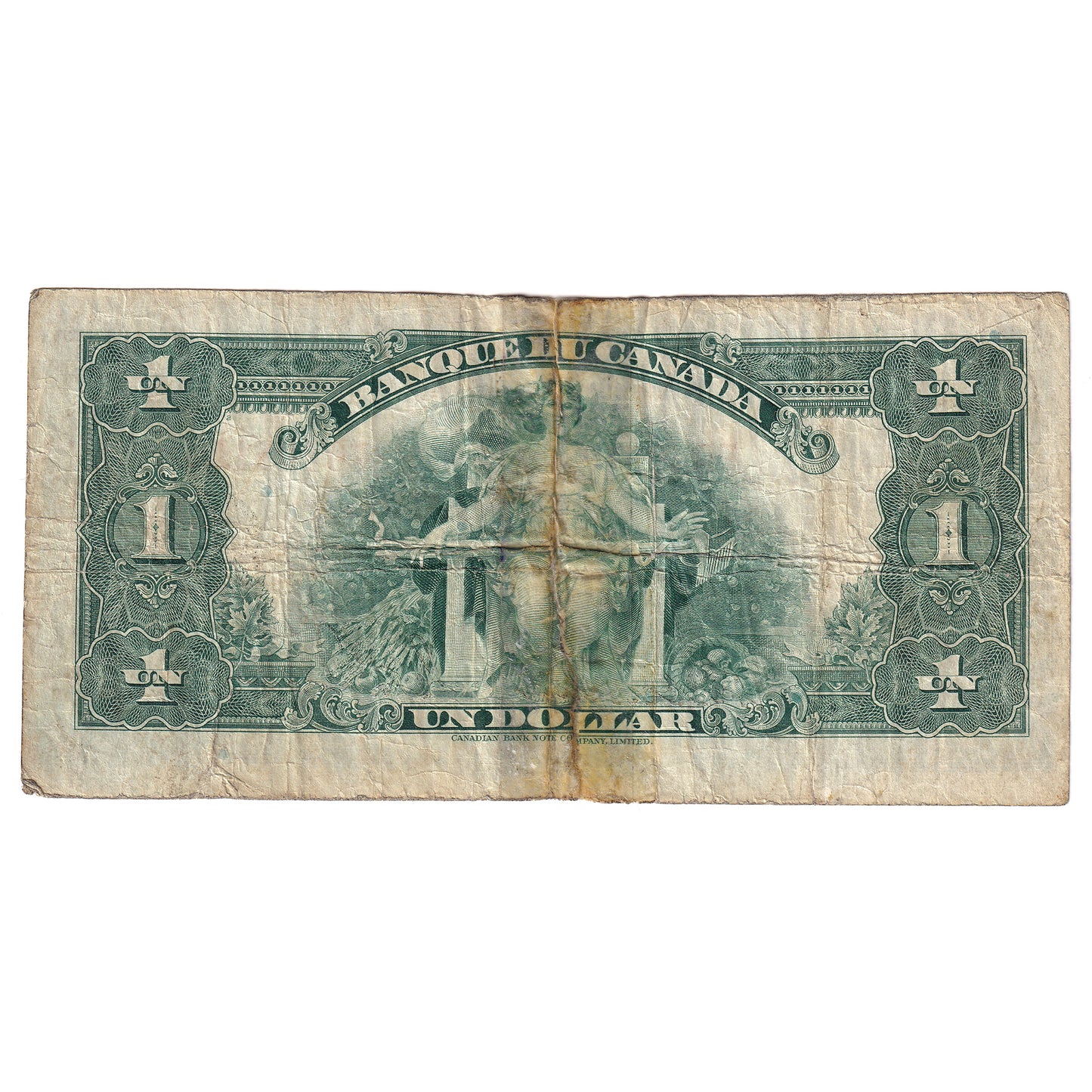 BC-2 1935 Canada $1 Osborne-Towers, French, F (damaged)