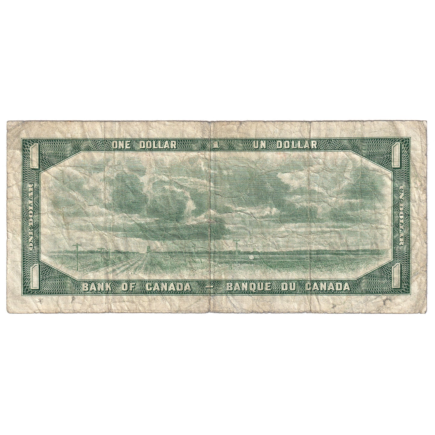 BC-37bA 1954 Canada $1 Beattie-Rasminsky, *N/Y, VG (holes)