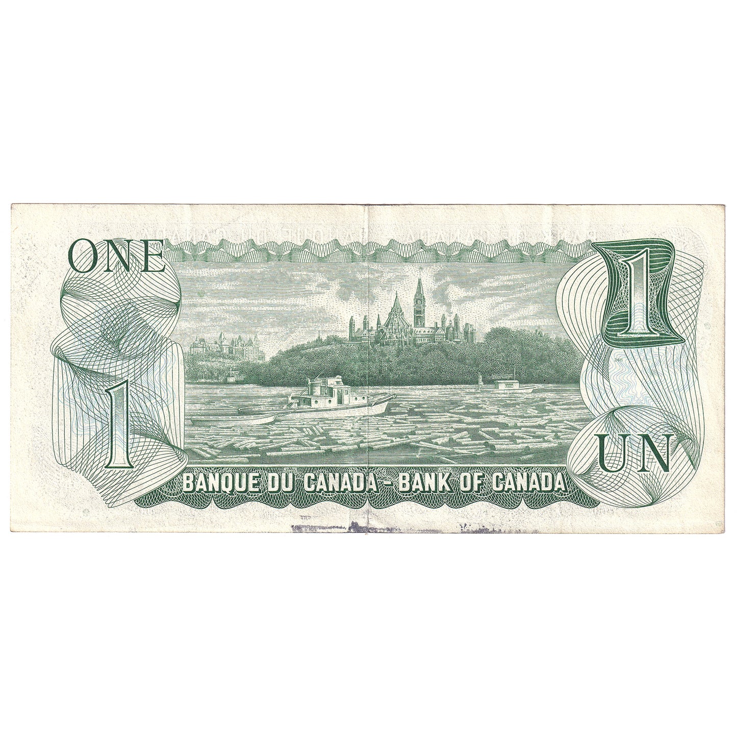 BC-46aA 1973 Canada $1 Lawson-Bouey, *OL, VF-EF (stain)