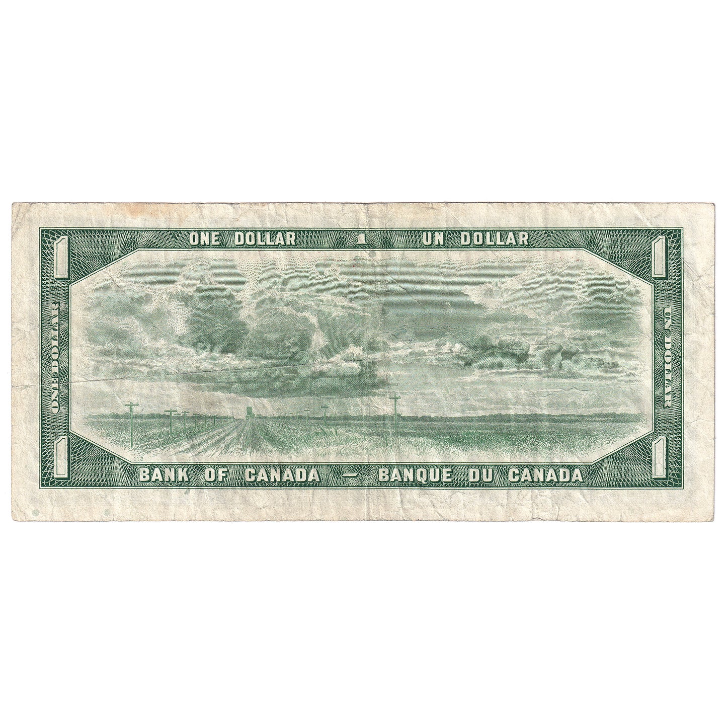 BC-37bA 1954 Canada $1 Beattie-Rasminsky, *I/O, F-VF (stain)