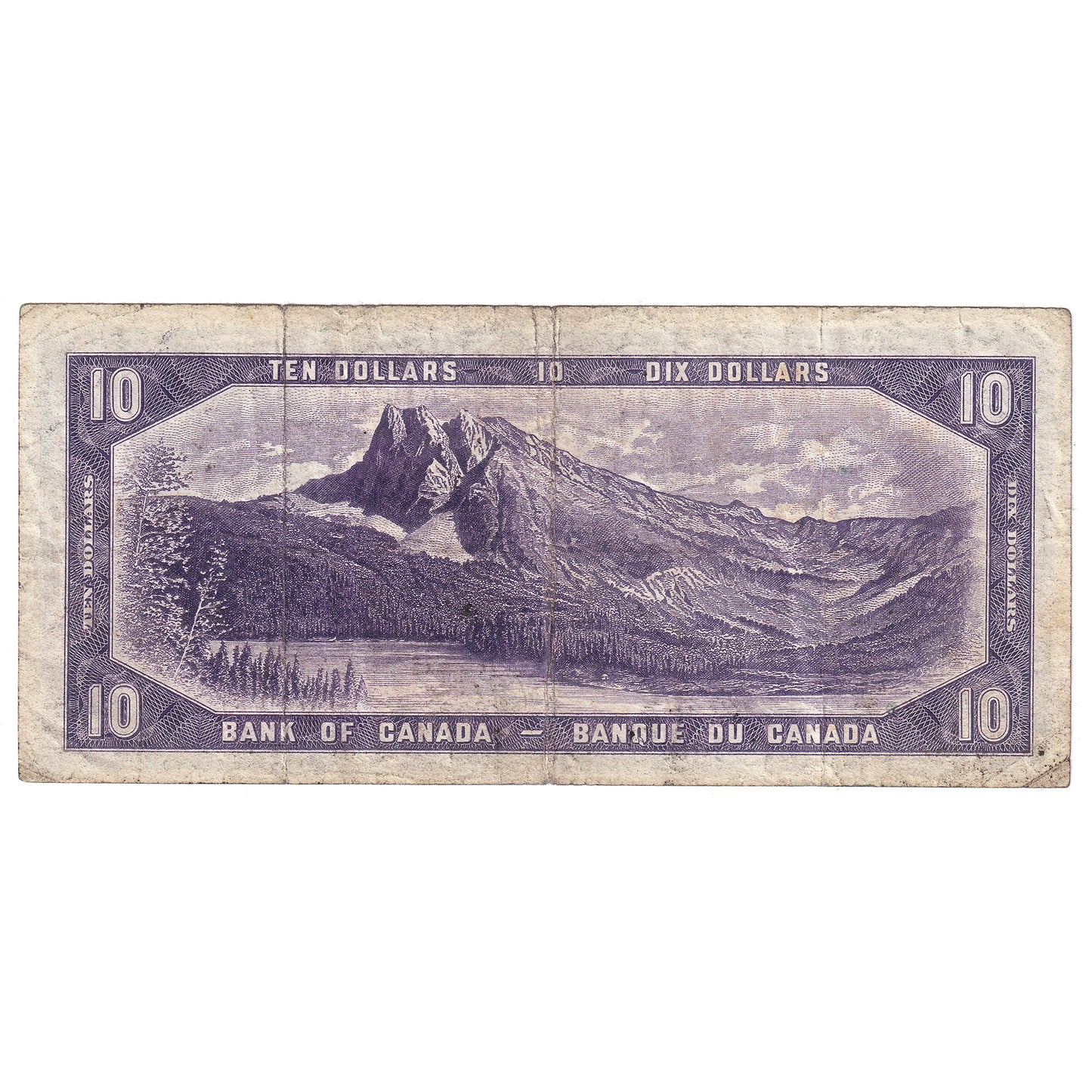BC-40aA 1954 Canada $10 Beattie-Coyne, Replacement, *A/D, F, (stains)