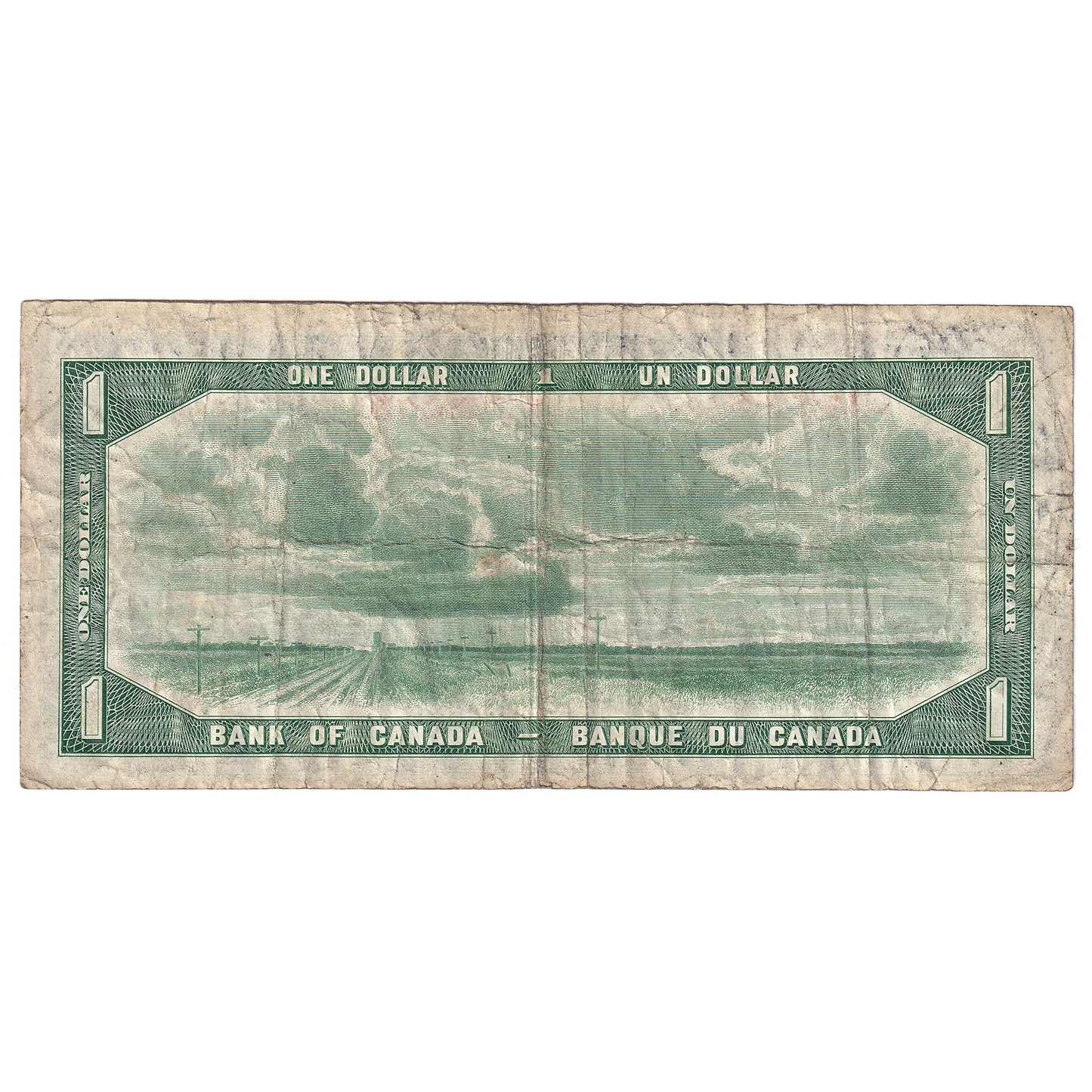 BC-29a 1954 Canada $1 Coyne-Towers, Devil's Face, A/A, F (dirt)