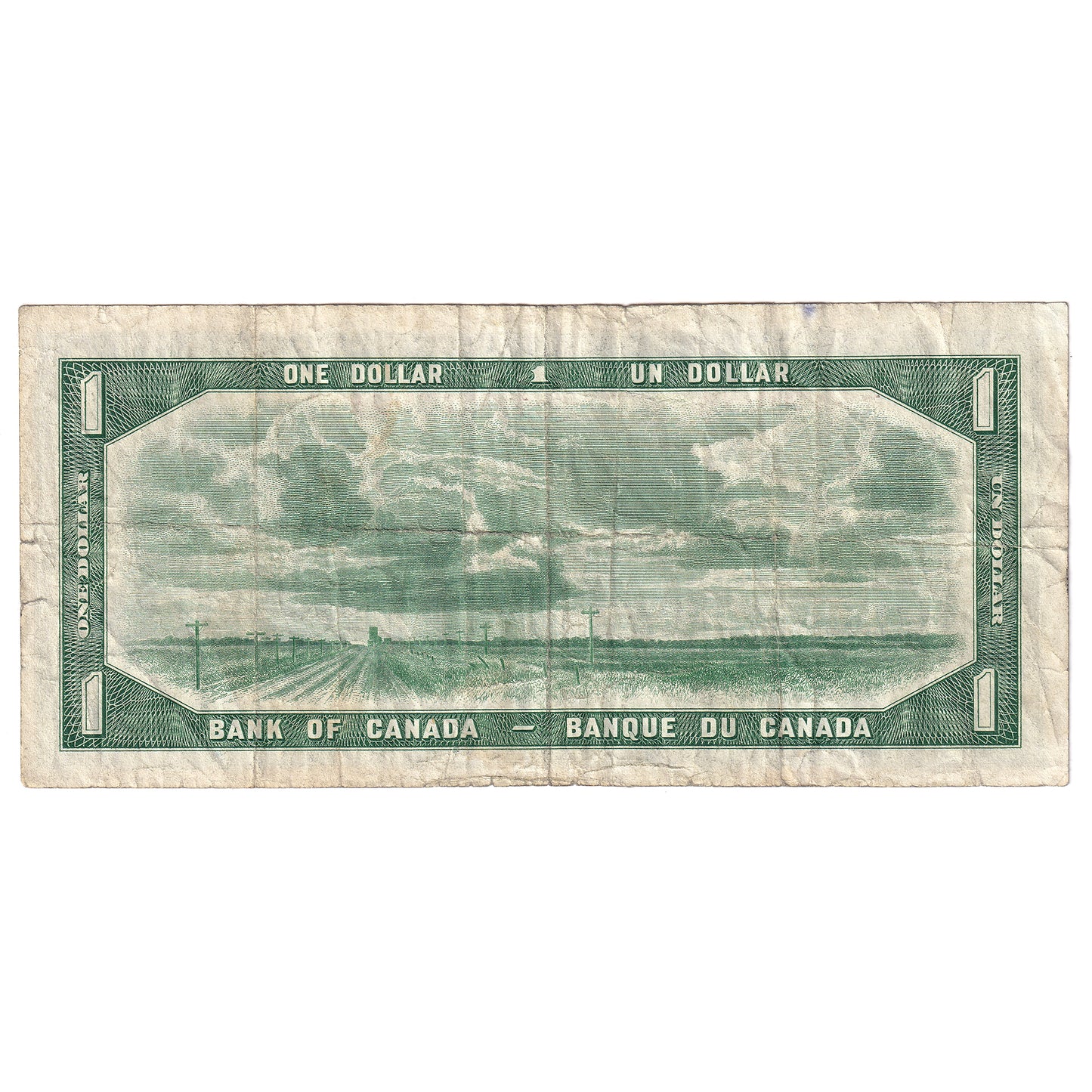 BC-29a 1954 Canada $1 Coyne-Towers, Devil's Face, B/A, F-VF (dam'g)