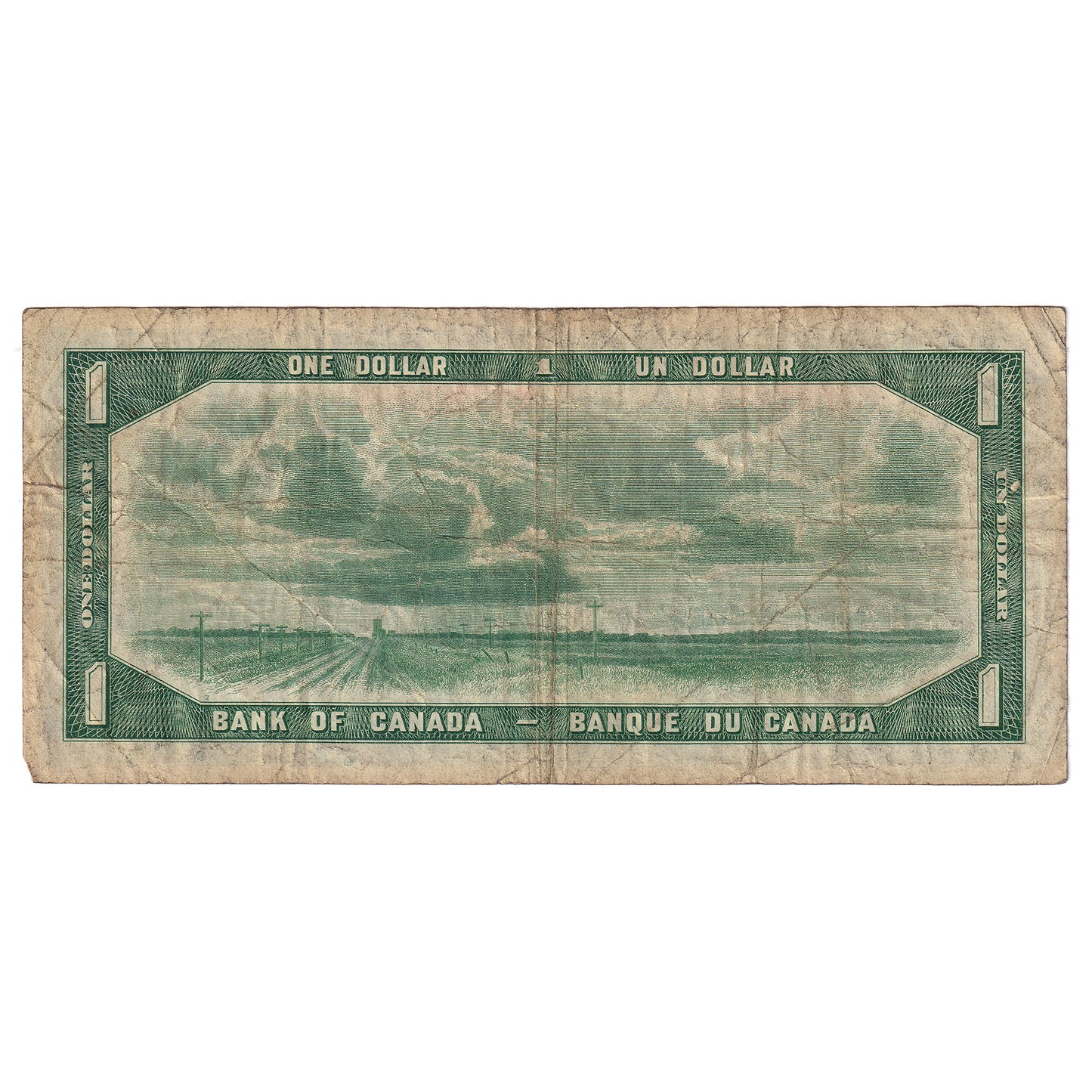 BC-29a 1954 Canada $1 Coyne-Towers, Devil's Face, B/A, F (writing)