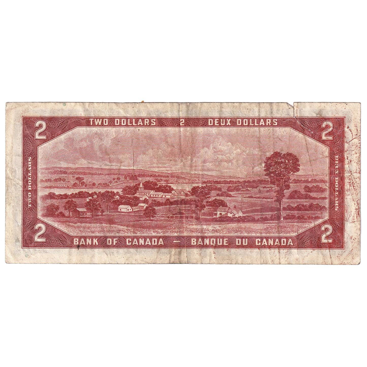BC-30a 1954 Canada $2 Coyne-Towers, Devil's Face, A/B, VF (tear)