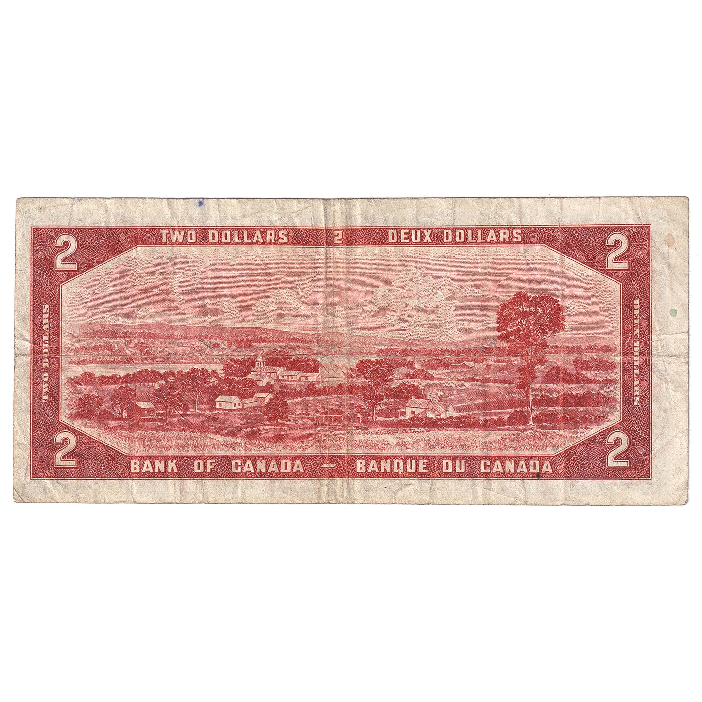 BC-30a 1954 Canada $2 Coyne-Towers, Devil's Face, A/B, VG-F (dam'g)