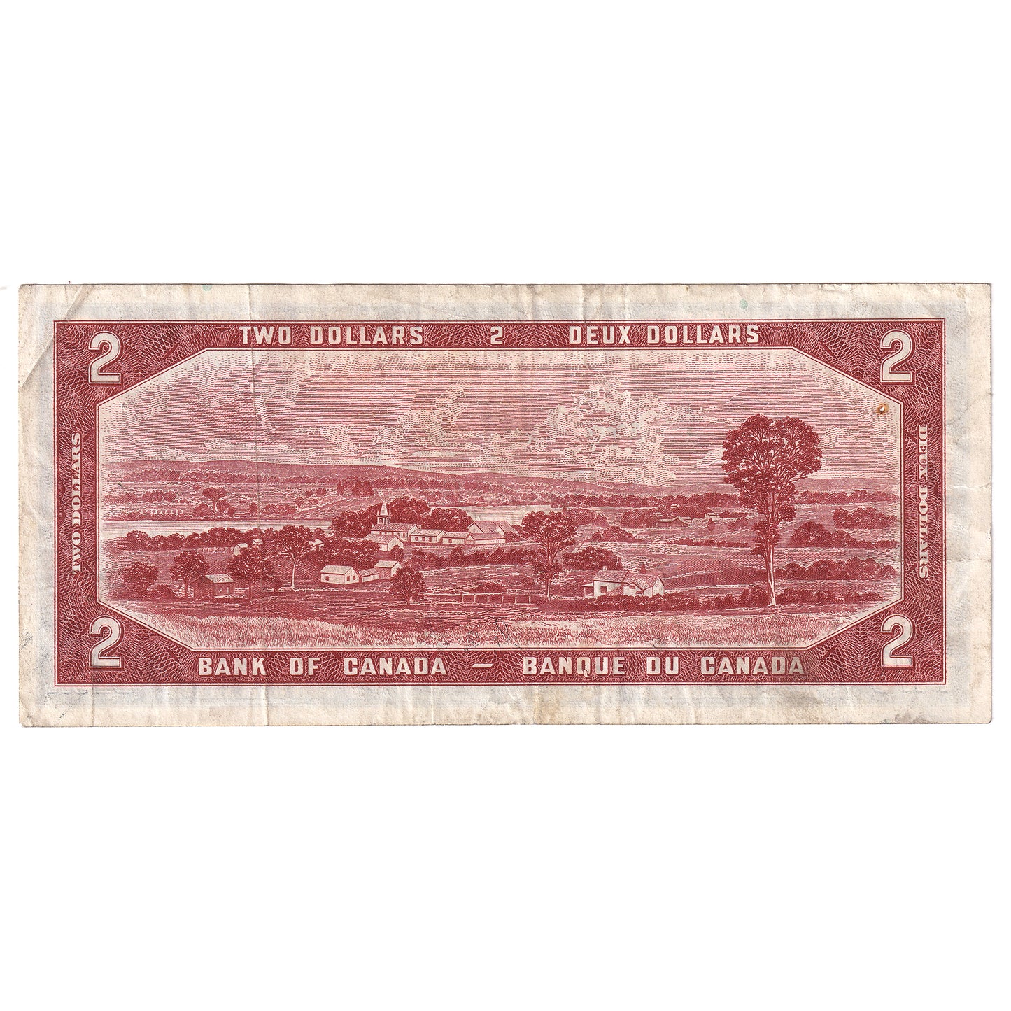 BC-30a 1954 Canada $2 Coyne-Towers, Devil's Face, D/B, VF (holes)
