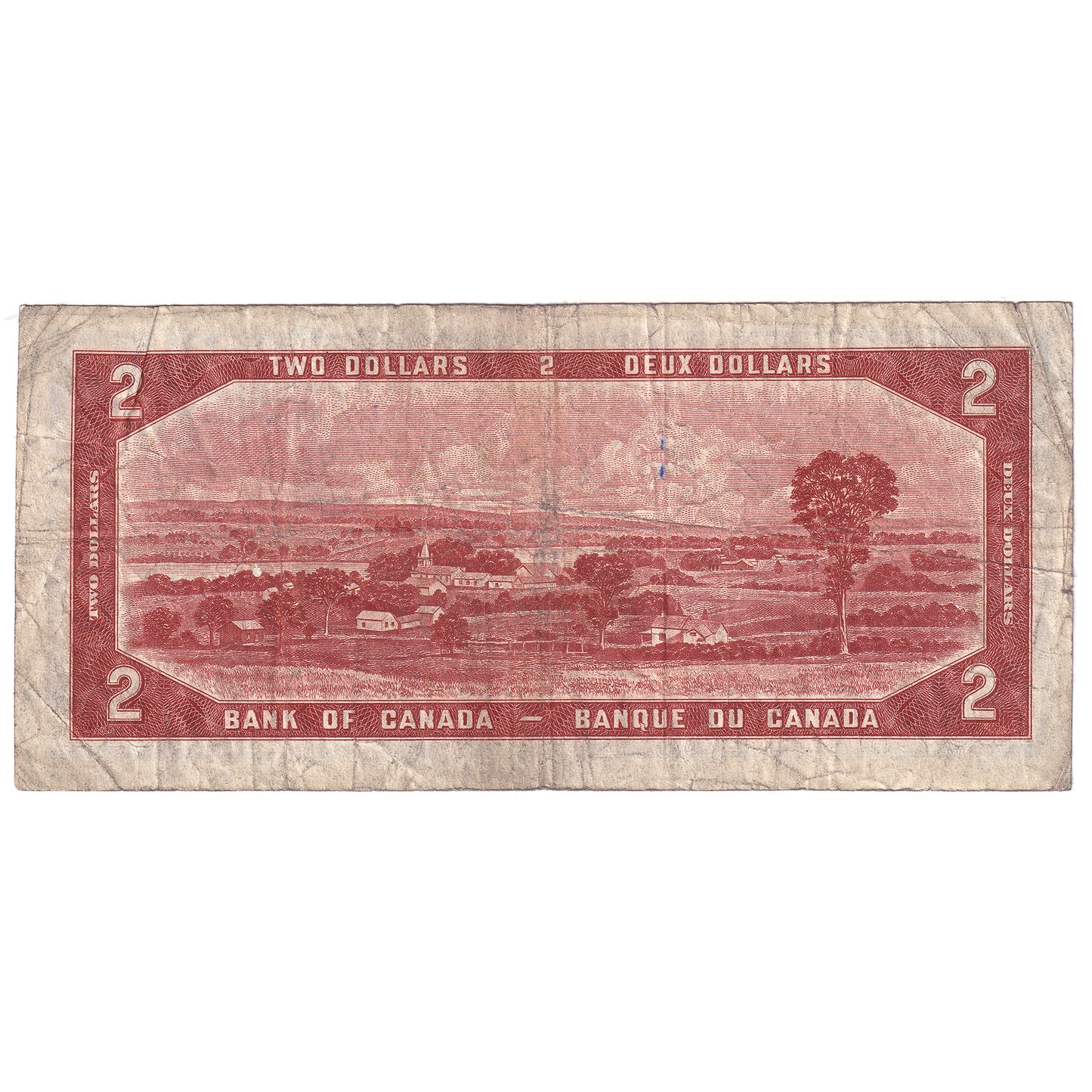 BC-30a 1954 Canada $2 Coyne-Towers, Devil's Face, D/B, F (pen)