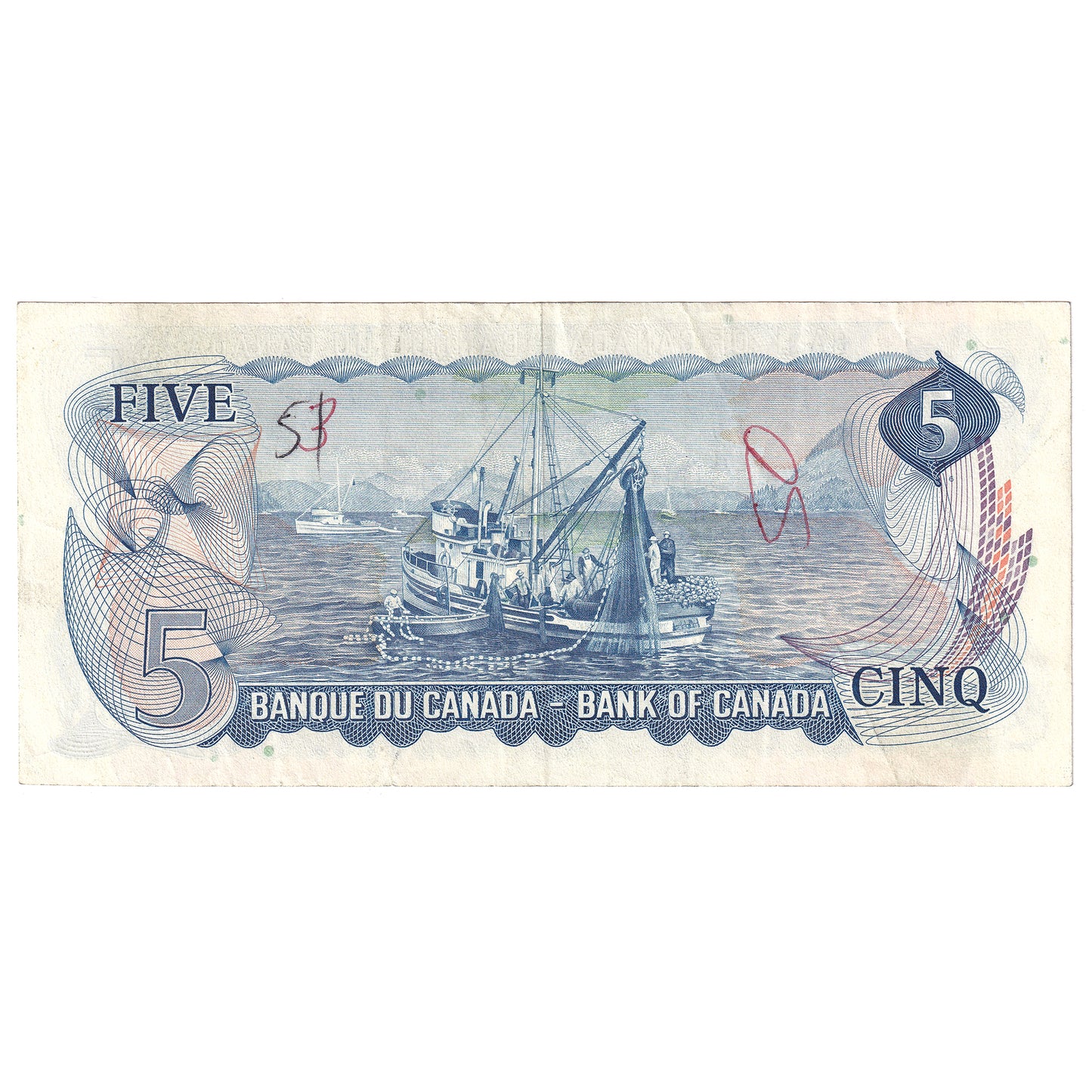 BC-48aA 1972 Canada $5 Bouey-Rasminsky, *CD, VF-EF (writing)