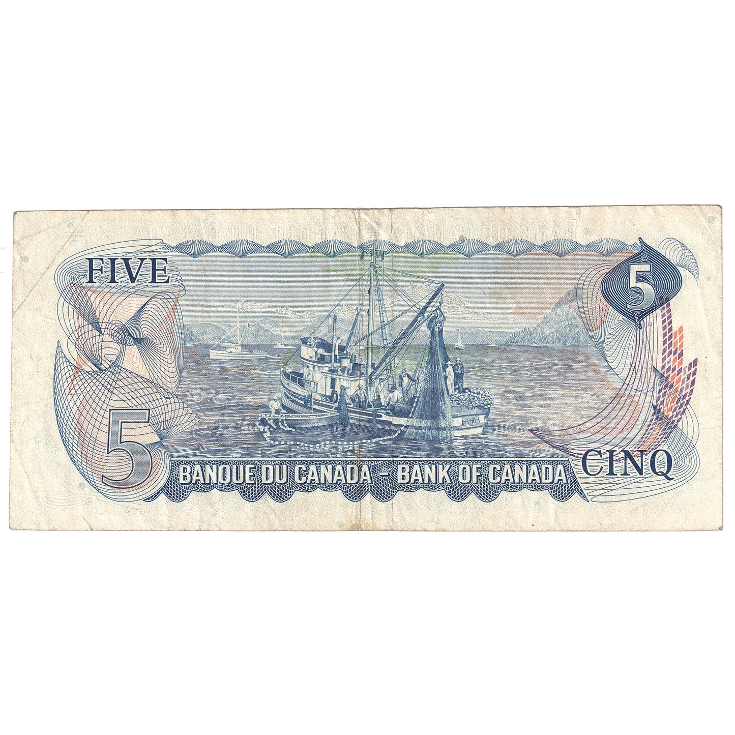 BC-48ba 1972 Canada $5 Lawson-Bouey, *CU, VF (writing)