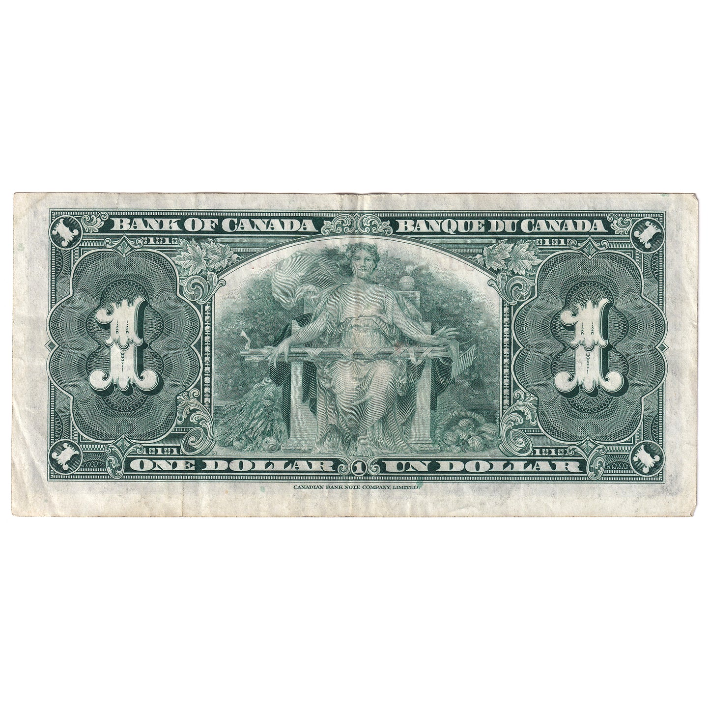BC-21d 1937 Canada $1 Coyne-Towers, T/M, VF-EF (holes)