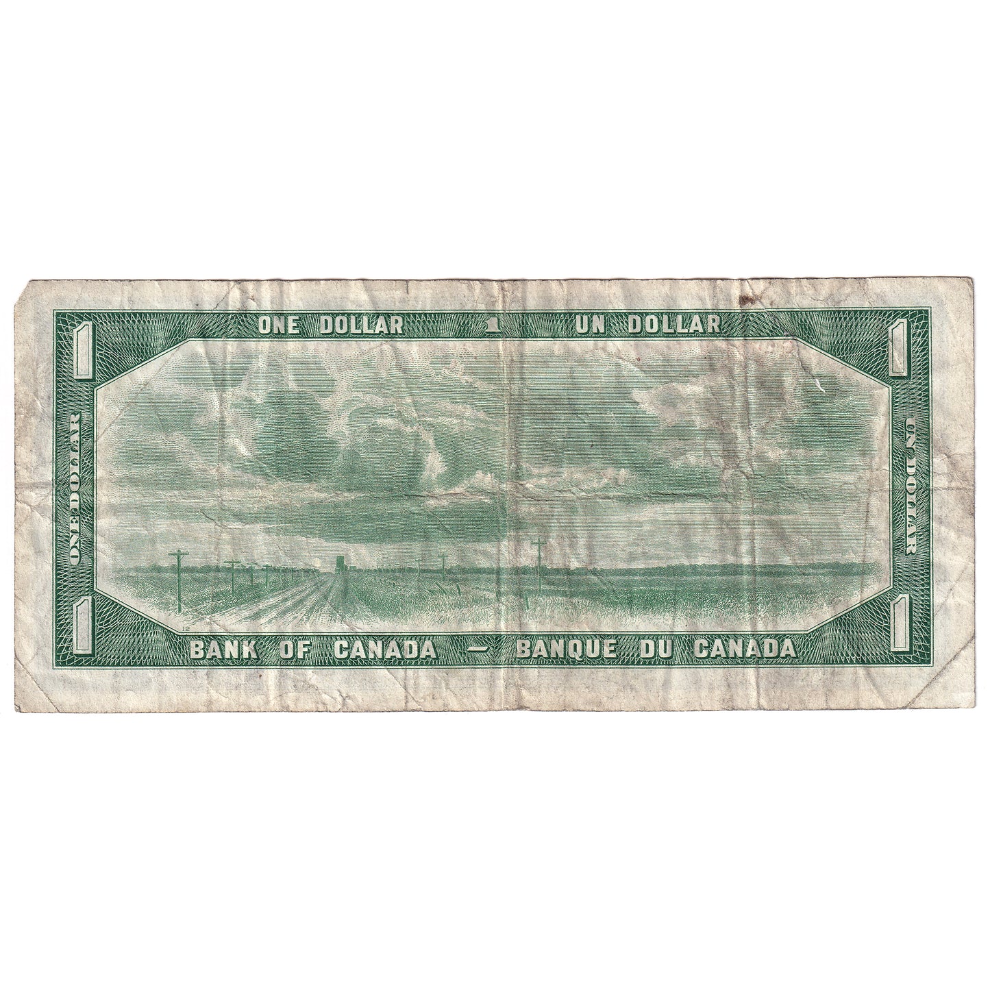 BC-29a 1954 Canada $1 Coyne-Towers, Devil's Face, G/A, F (tear)