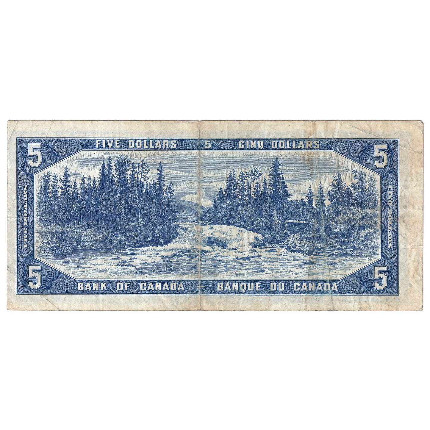 BC-31b 1954 Canada $5 Beattie-Coyne, Devil's Face, H/C, VF (dirt)