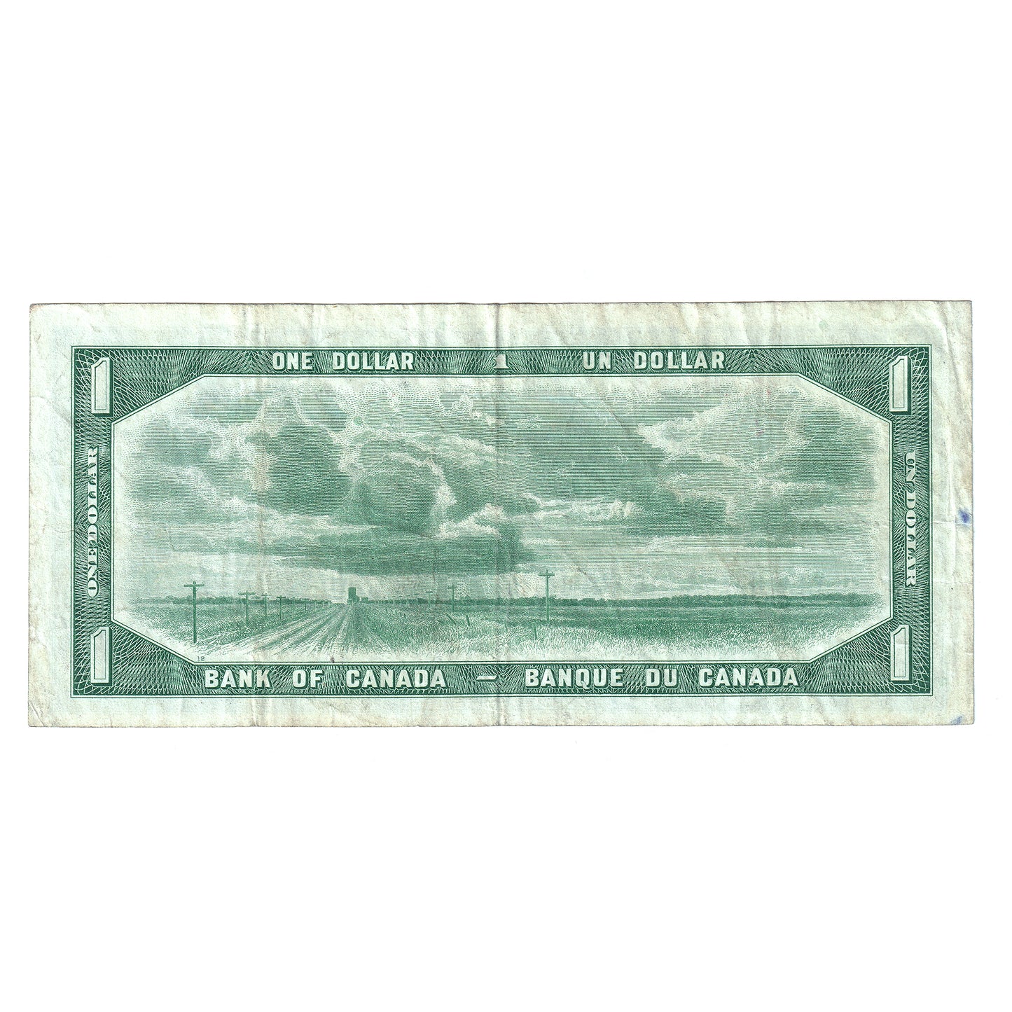 BC-29a 1954 Canada $1 Coyne-Towers, Devil's Face, H/A, VF (stain)