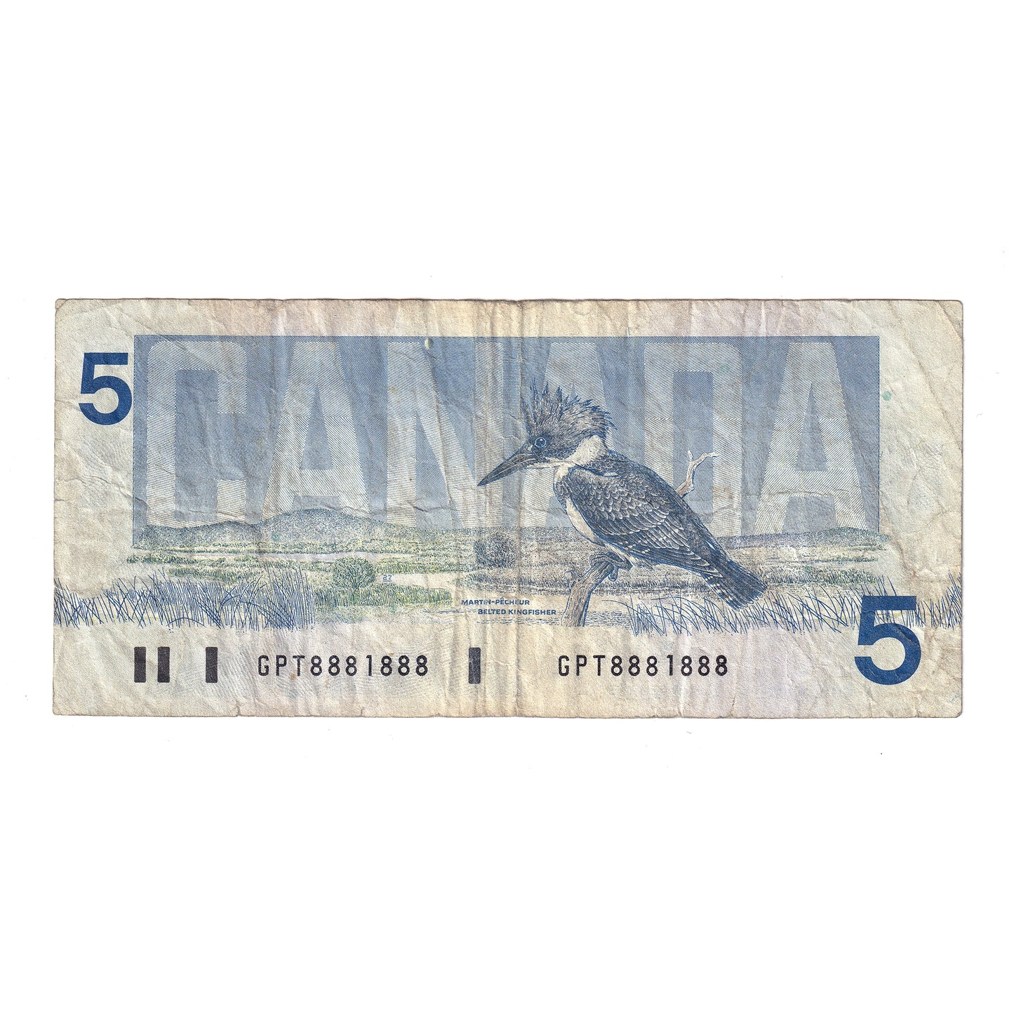 BC-56c 1986 Canada $5 Bonin-Thiessen, 2 Digit RADAR, GPT8881888, VG