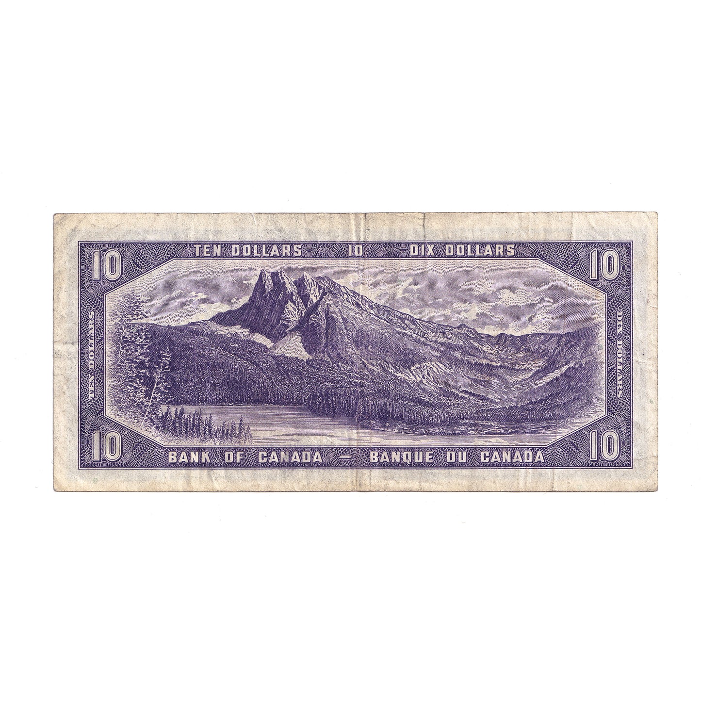 BC-32b 1954 Canada $10 Beattie-Coyne, Devil's Face, G/D, VF (tear)