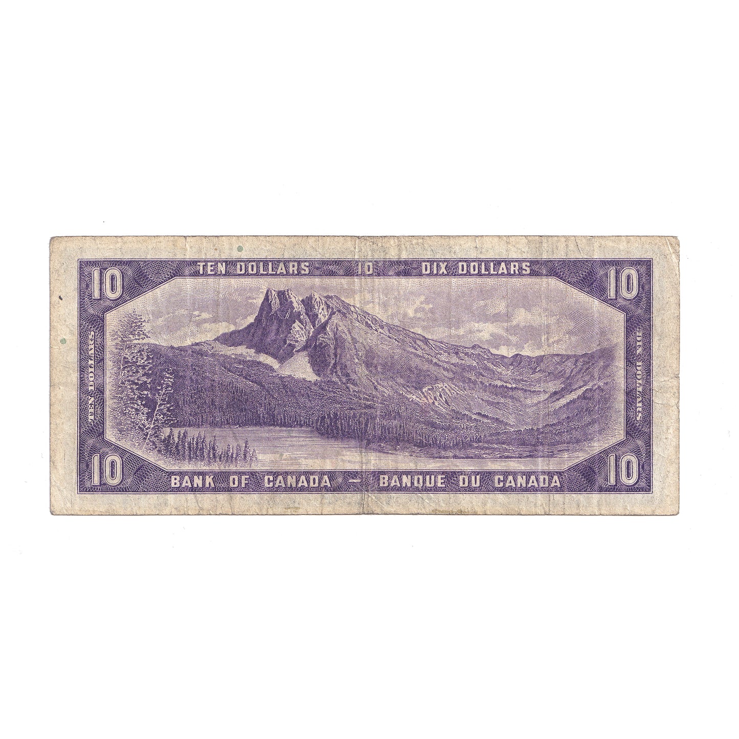 BC-32b 1954 Canada $10 Beattie-Coyne, Devil's Face, H/D, F (writing)