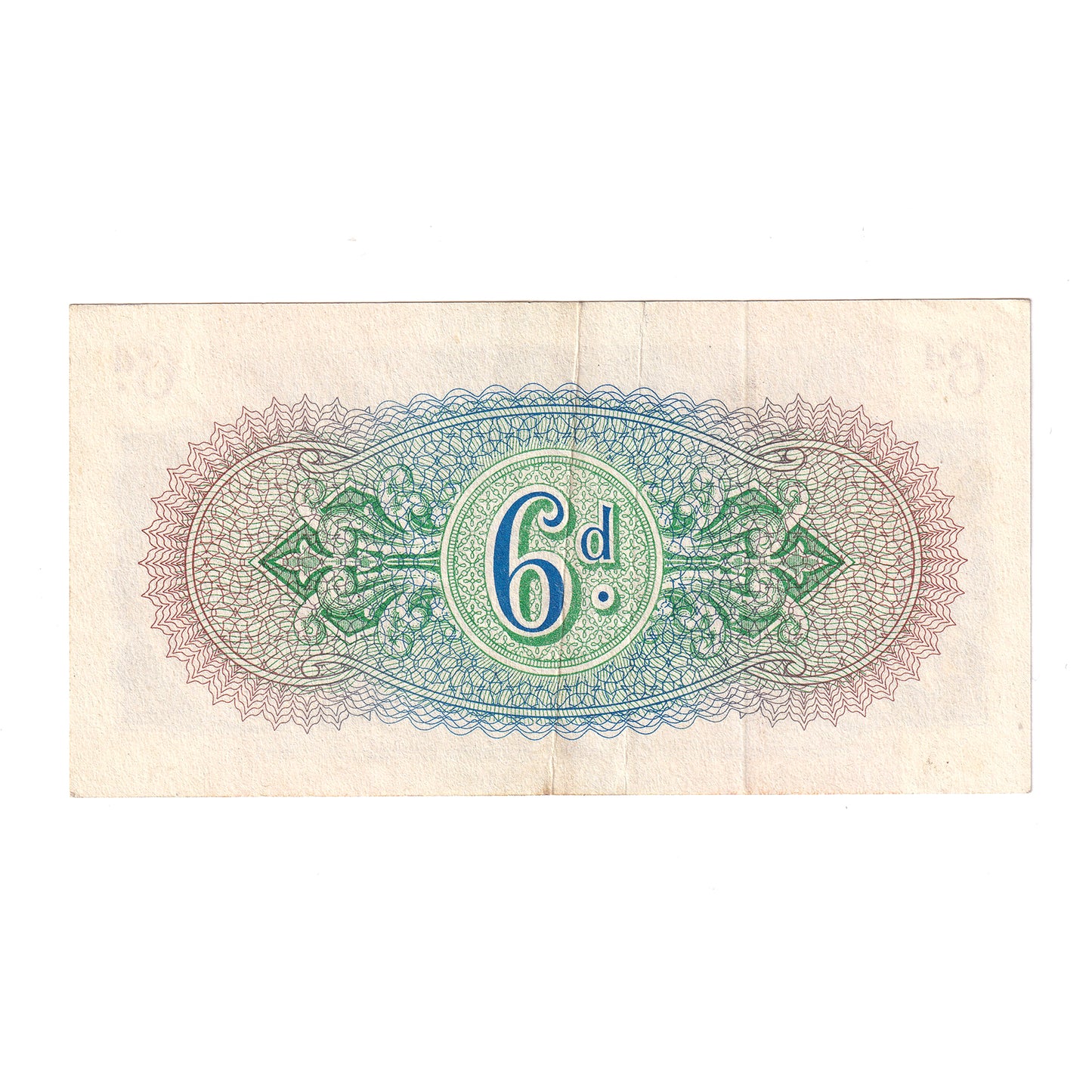 British Military Authority 1943 6 Pence Note, UNC