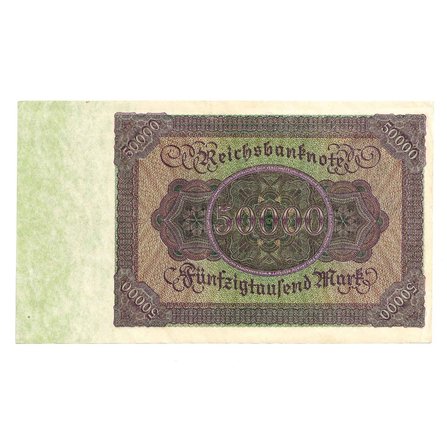 Germany 1922 50,000 Mark Note, Pick #80