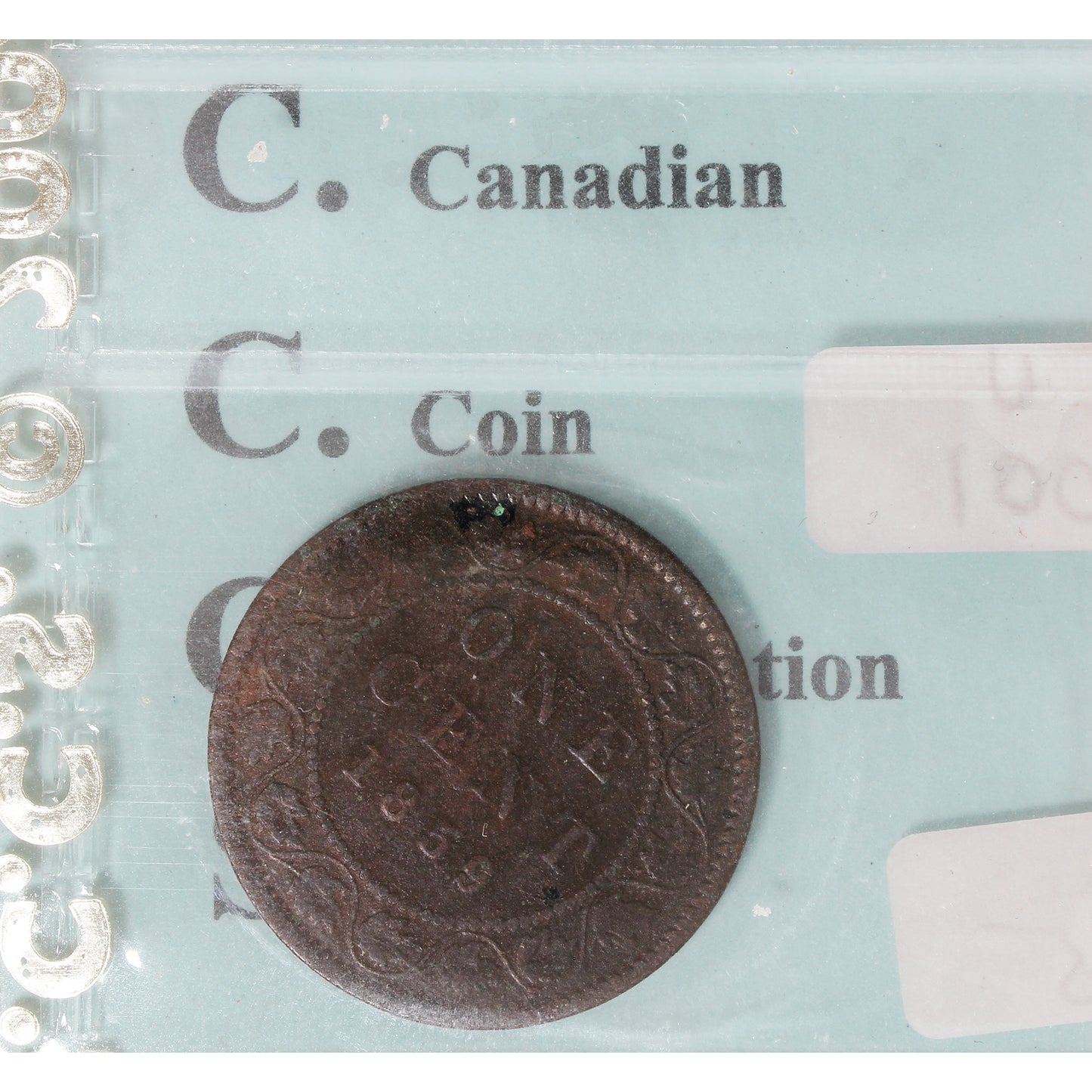 1859 N9 Double Punch Canada 1-cent CCCS Certified G6 (Corrosion)