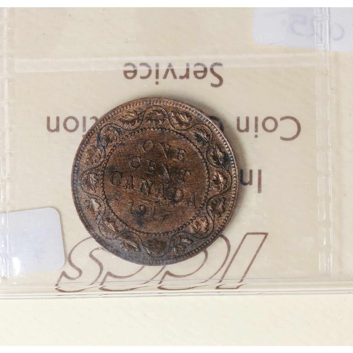 1917 Rotated Dies Canada 1-cent ICCS Certified EF40