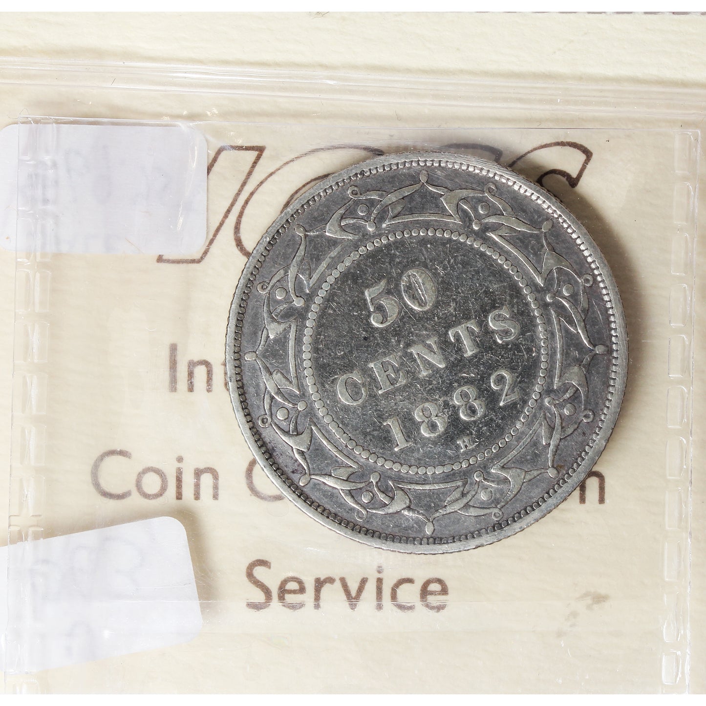 1882H Newfoundland 50-cents ICCS Certified VF20 Cleaned