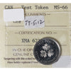Test Token TT-5.12 Canada 5-cents ICCS Certified MS66