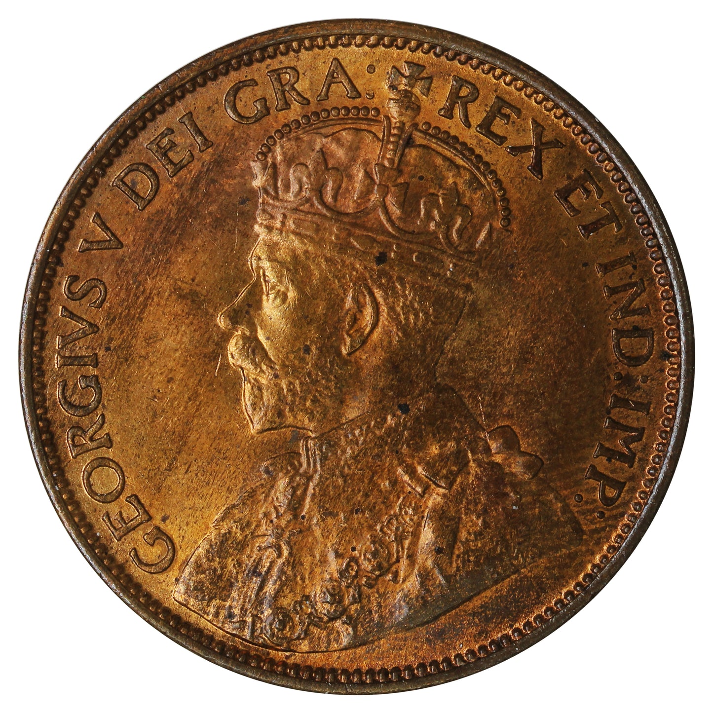 1912 Canada 1-cent Brilliant Uncirculated (MS63) R&B Spots