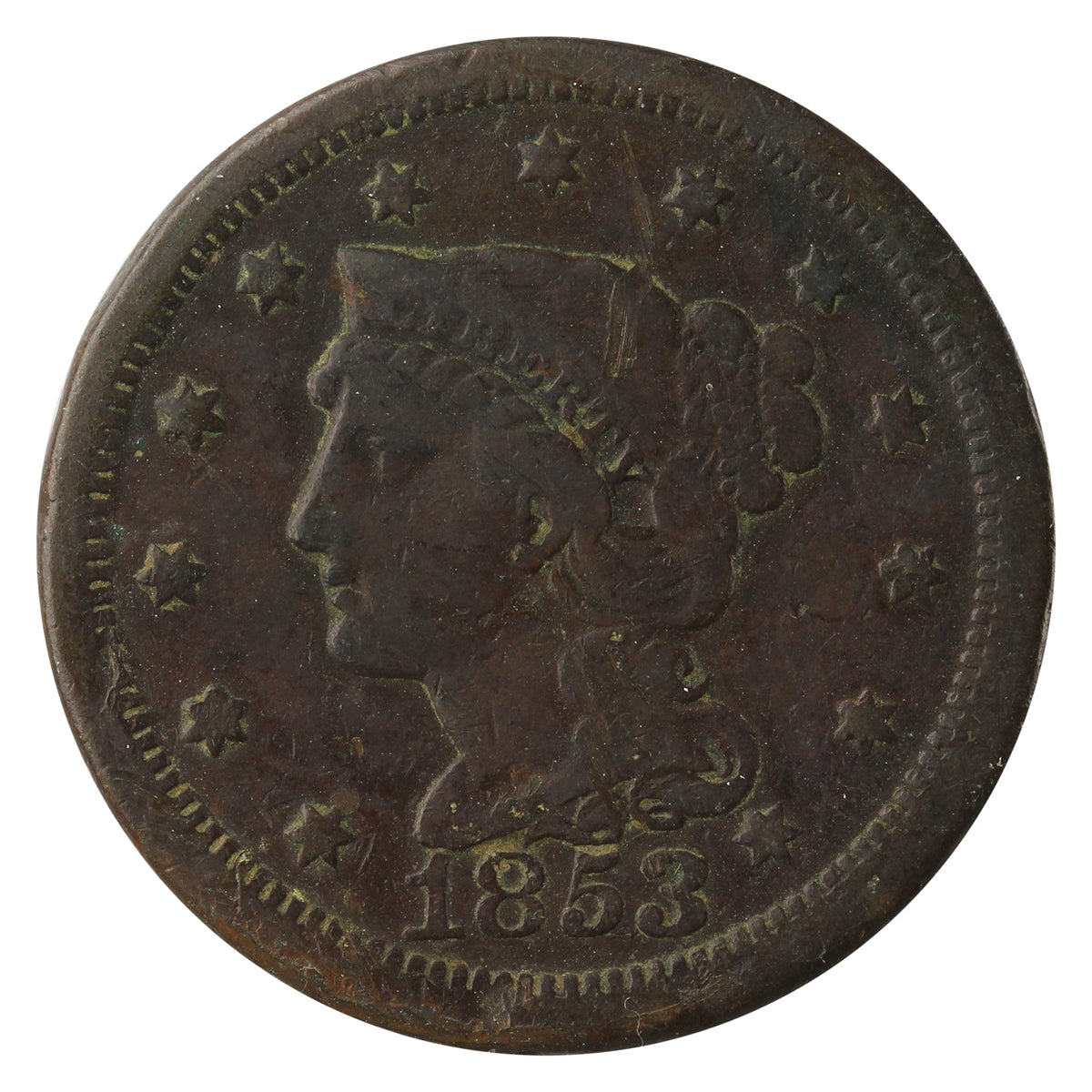 1853 USA Cent F-VF (F-15)