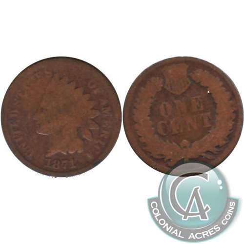 1871 USA Cent Good (G4) $