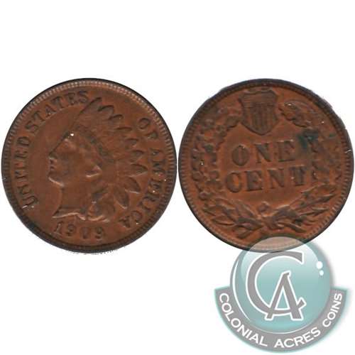 1909 Indian Head USA Cent Extra Fine (EF40)
