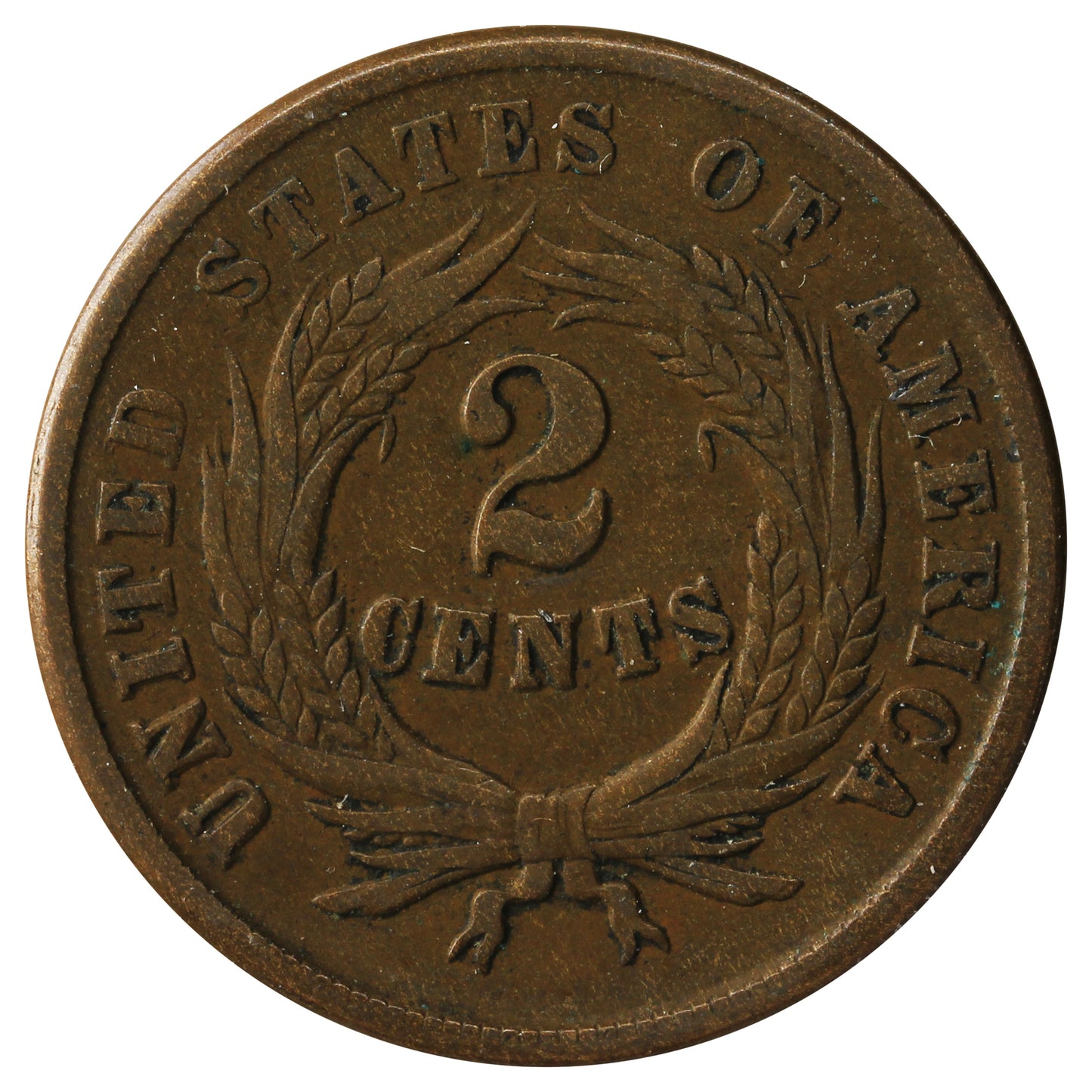 1864 Large Motto USA 2-cents Very Fine (VF20)