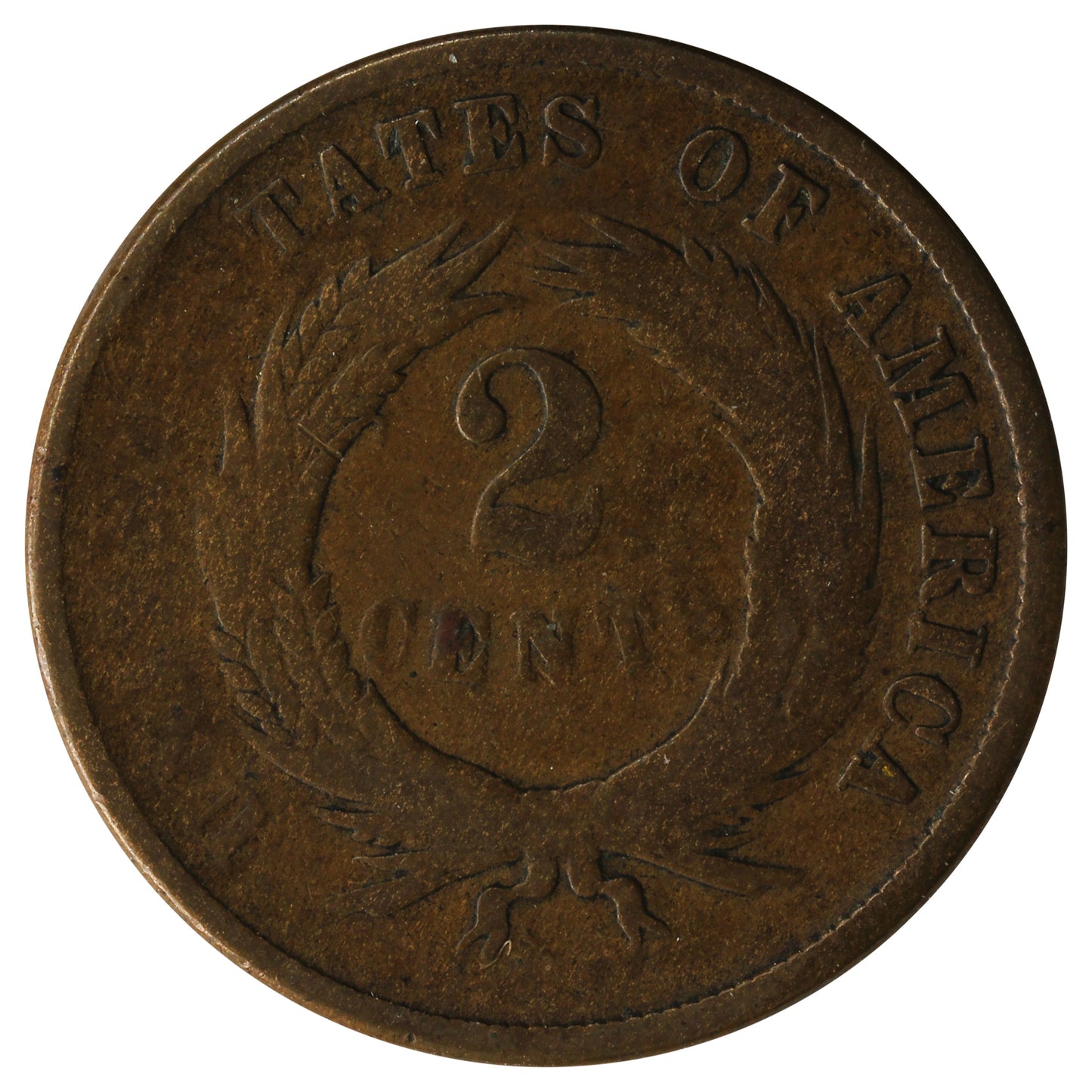 1865 USA 2 Cents G-VG (G6)